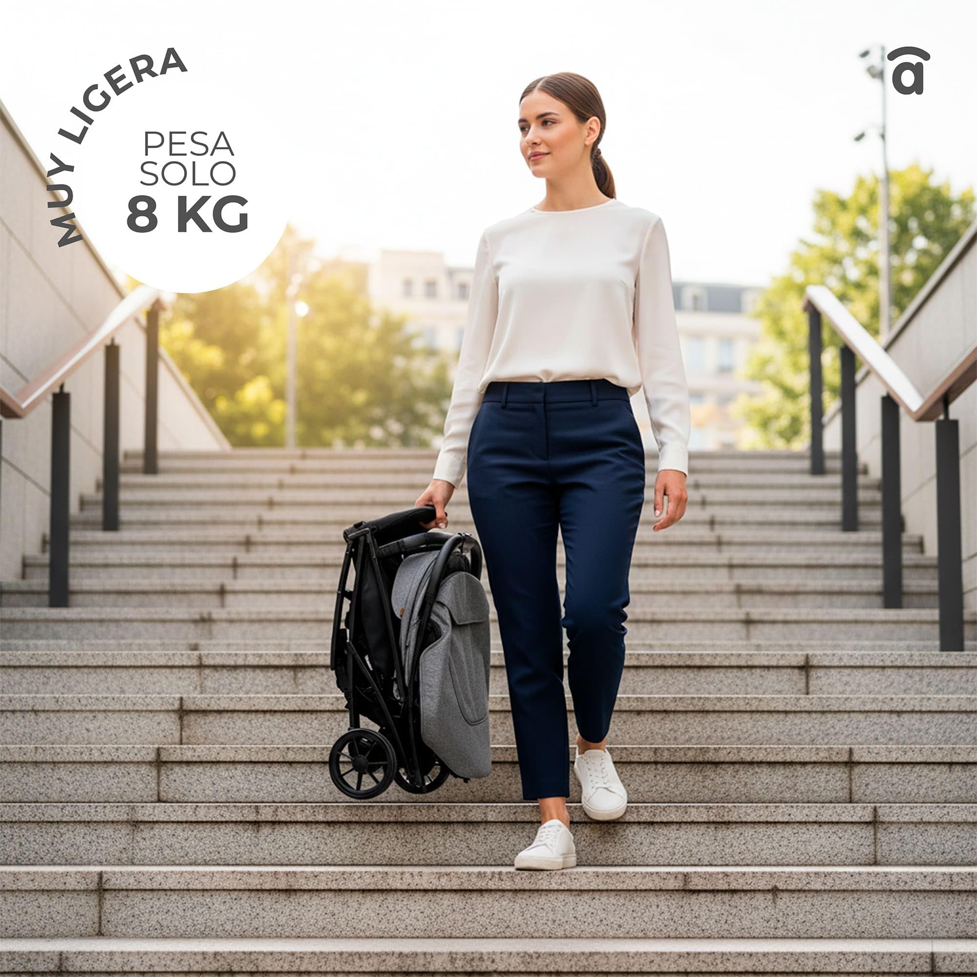 Asalvo - Poussette Cotton 2 grise