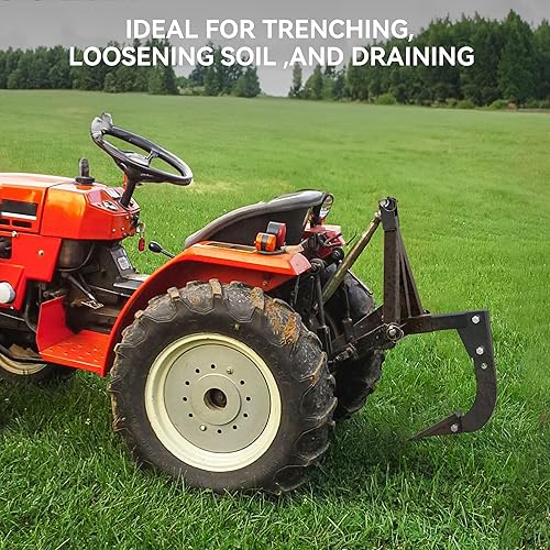 Miniatura 6 de YITAMOTOR Destripador montado en enganche, zanjadora montada en enganche, desgarrador de césped de enganche, arado medio Buster para tractor ATVUTV
