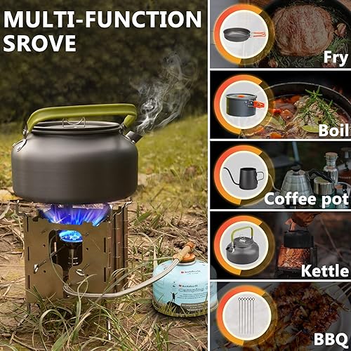 Miniatura 2 de Hotdevil - Juego de 6 estufas de campamento de combustible de 3.53 oz de mezcla de butano propano, recipiente de combustible de isobutano + estufa