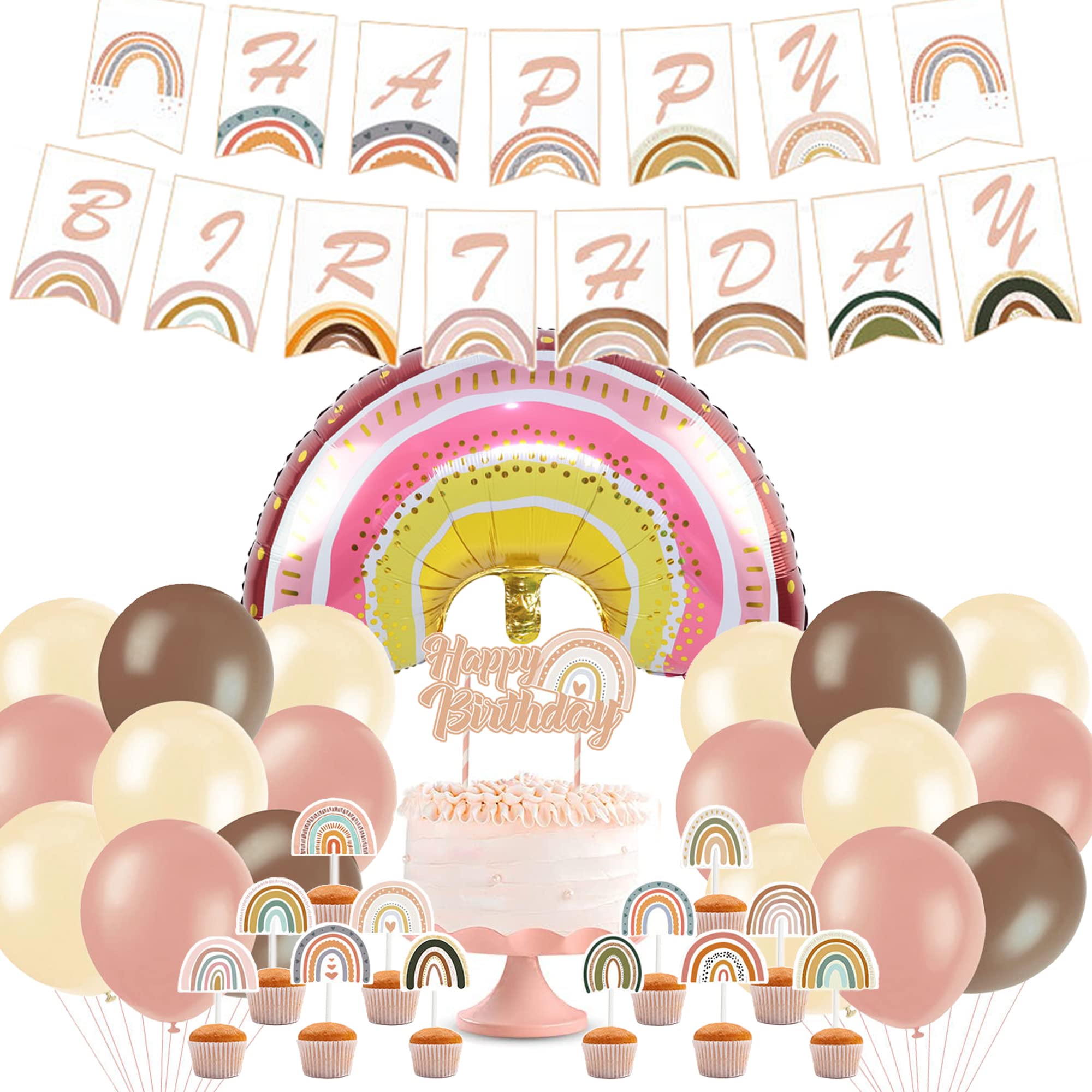 Buy JoyBo Boho Rainbow Birthday Party Decorations,Boho Birthday