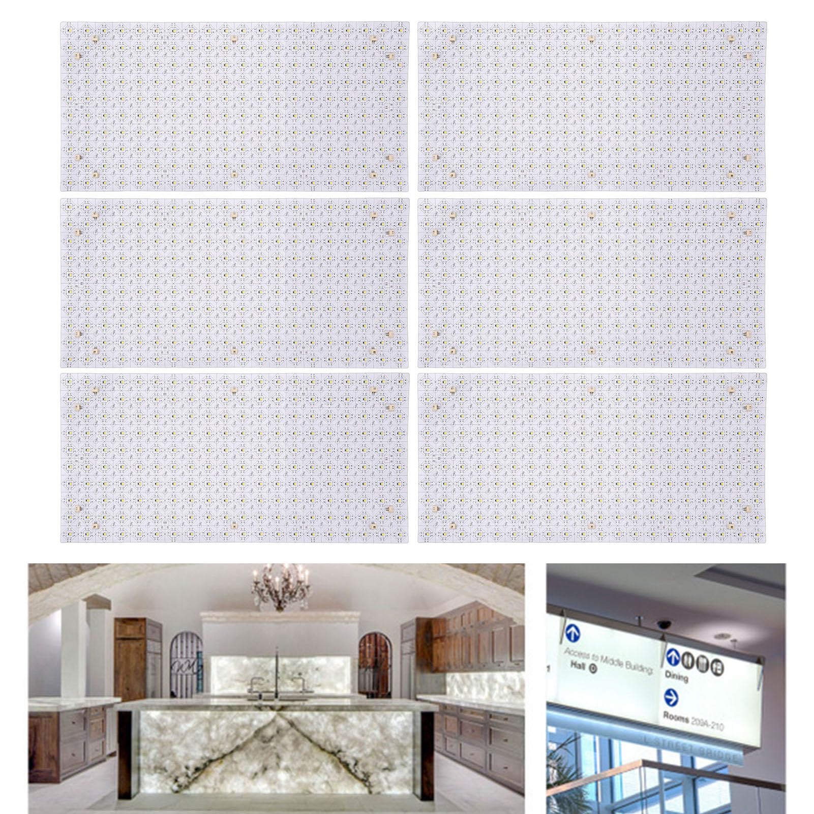 Buachois Pannello LED flessibile dimmerabile 20W 200LEDs 4000K bianco caldo, striscia luminosa tagliabile in FPC per illuminazione retroilluminazione pareti soffitti