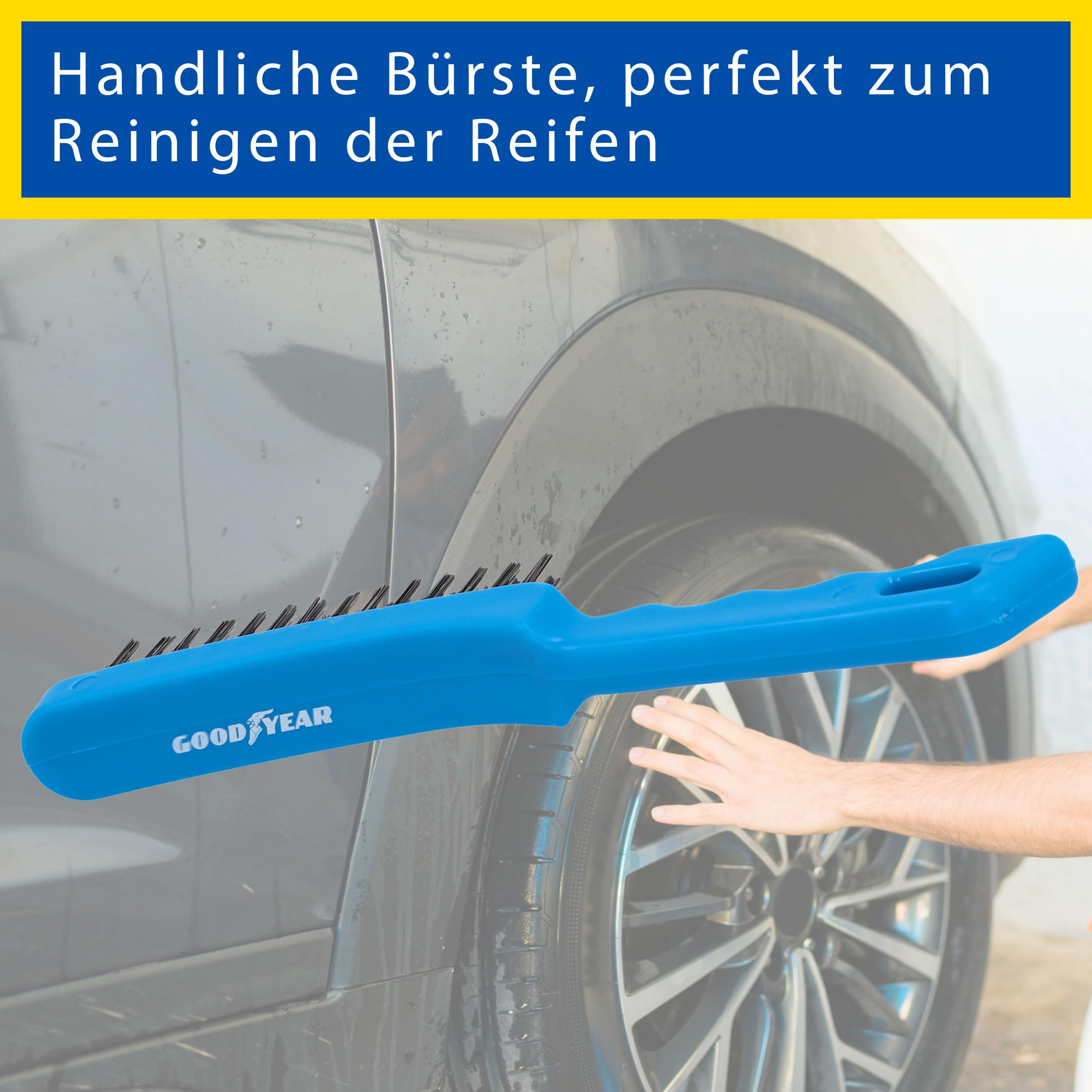 Goodyear Juego de cambio de ruedas, 11 piezas, llave dinamométrica + juego de 3 llaves de vaso + extensión + varios accesorios, caja negra