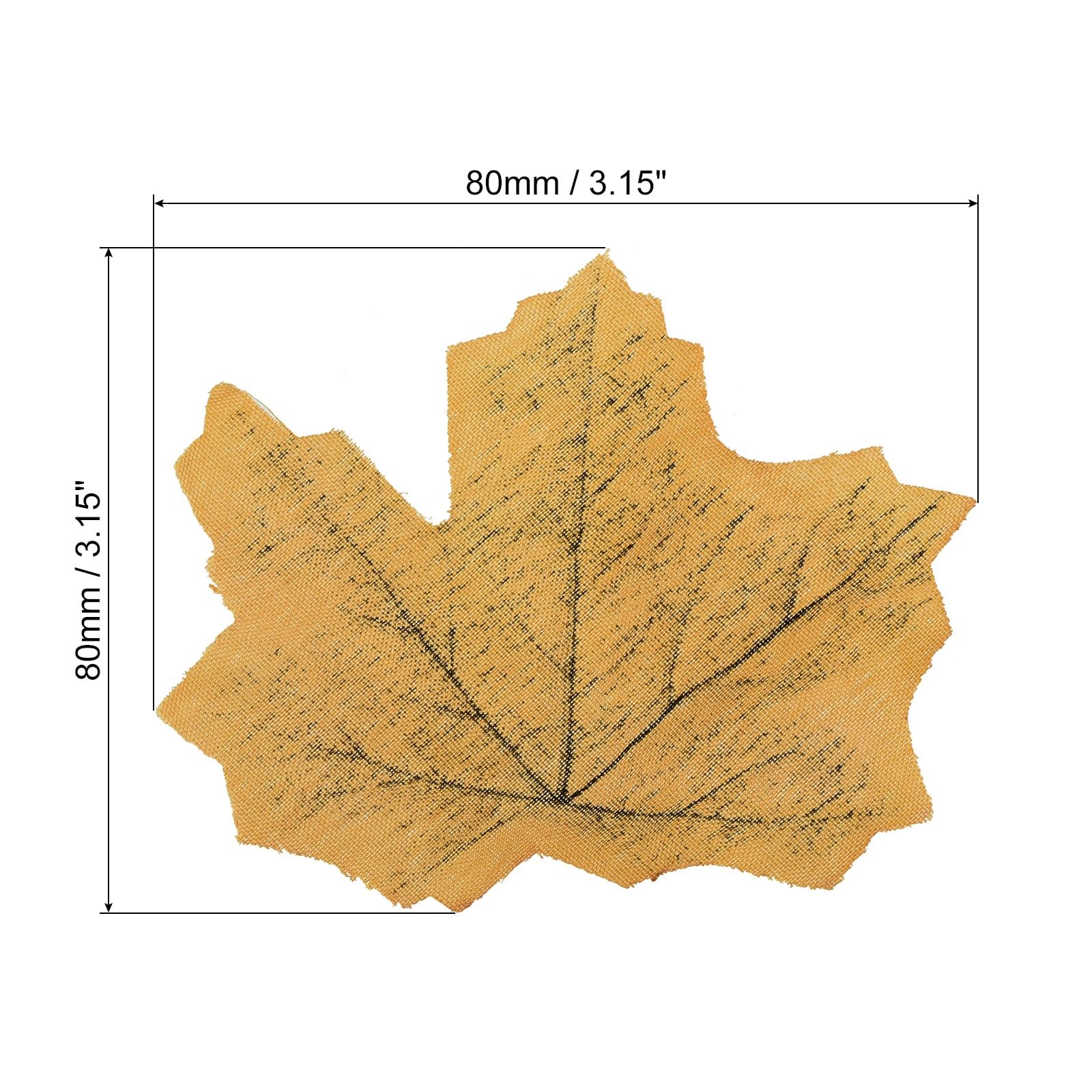 PATIKIL Artificial Leaves, 1100Pcs Fall Maple Autumn Fake Leaf for Wedding Party Thanksgiving Halloween Decoration, Yellow - Image 2