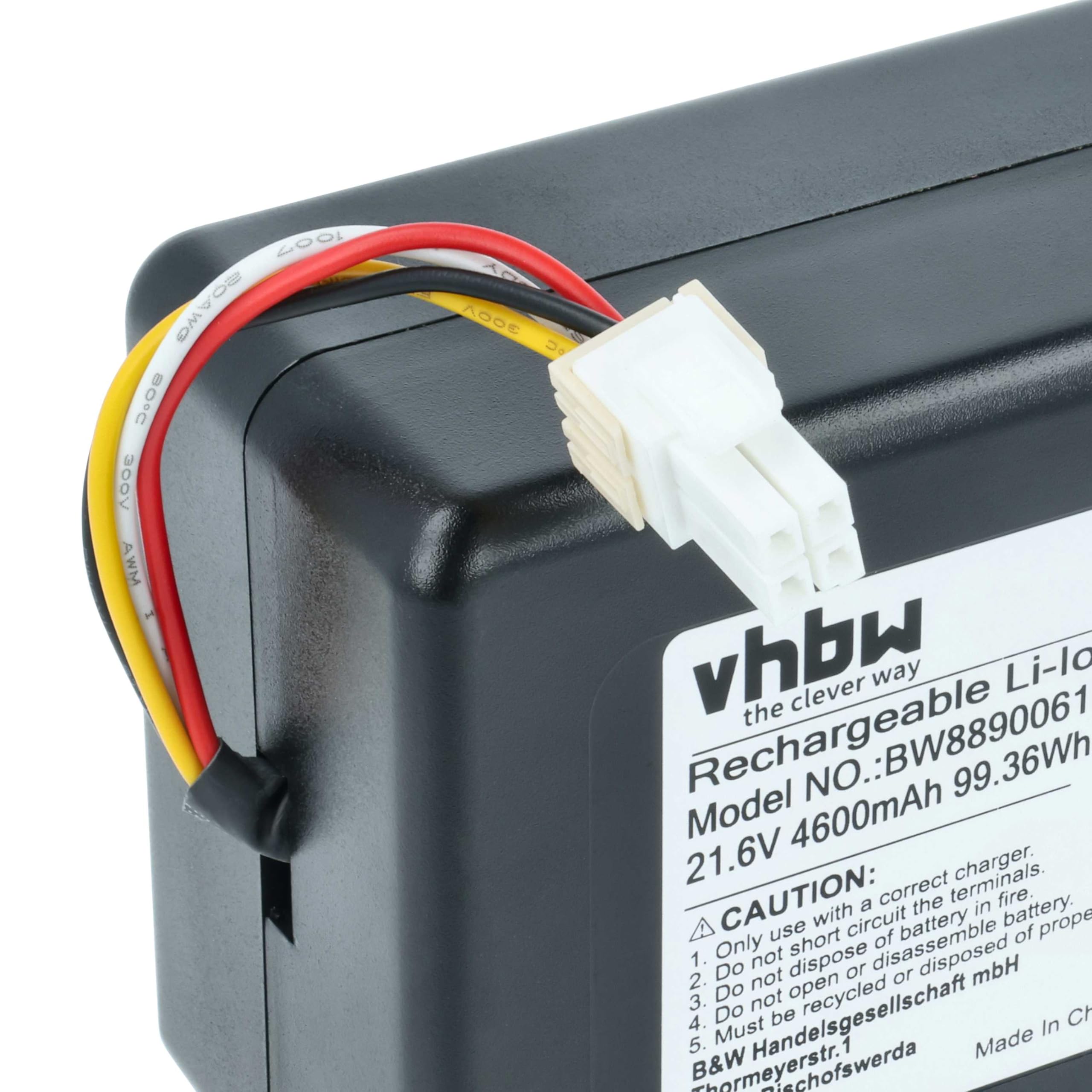 vhbw Akumulator kompatybilny z odkurzaczem Samsung Powerbot VR1AM7010U5/AA, VR1AM7040W9/AA, VR1AM7010UW/AA, VR1AM7040WG/AA (4,6 Ah, 21,6 V, Li-Ion)