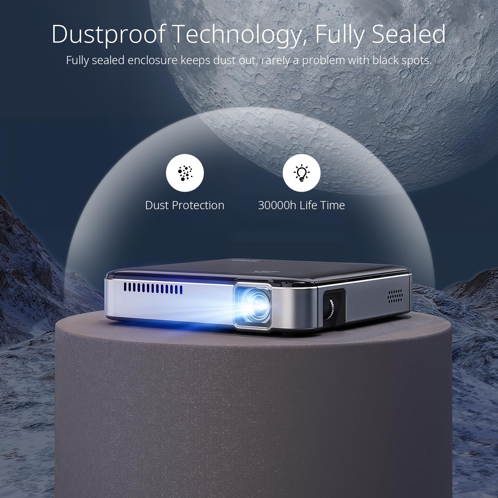 Yoton Y200 DLP Projector with Built-in Battery, Portable Projector