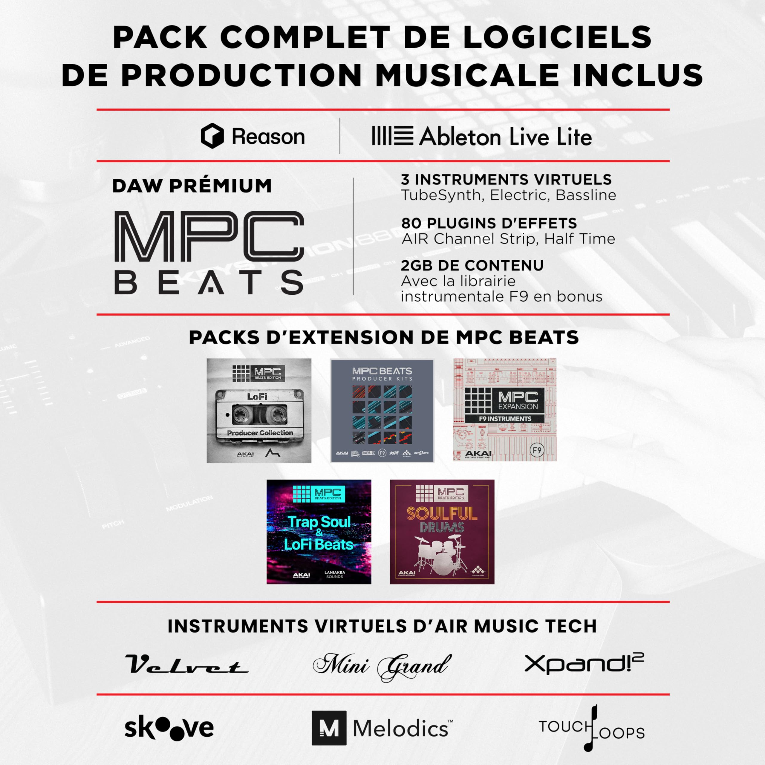 M-AUDIO Keystation 88 MK3 - Clavier MIDI USB 88 Touches Semi-Lestées pour Contrôler les Synthétiseurs Virtuels et les Stations Audionumériques