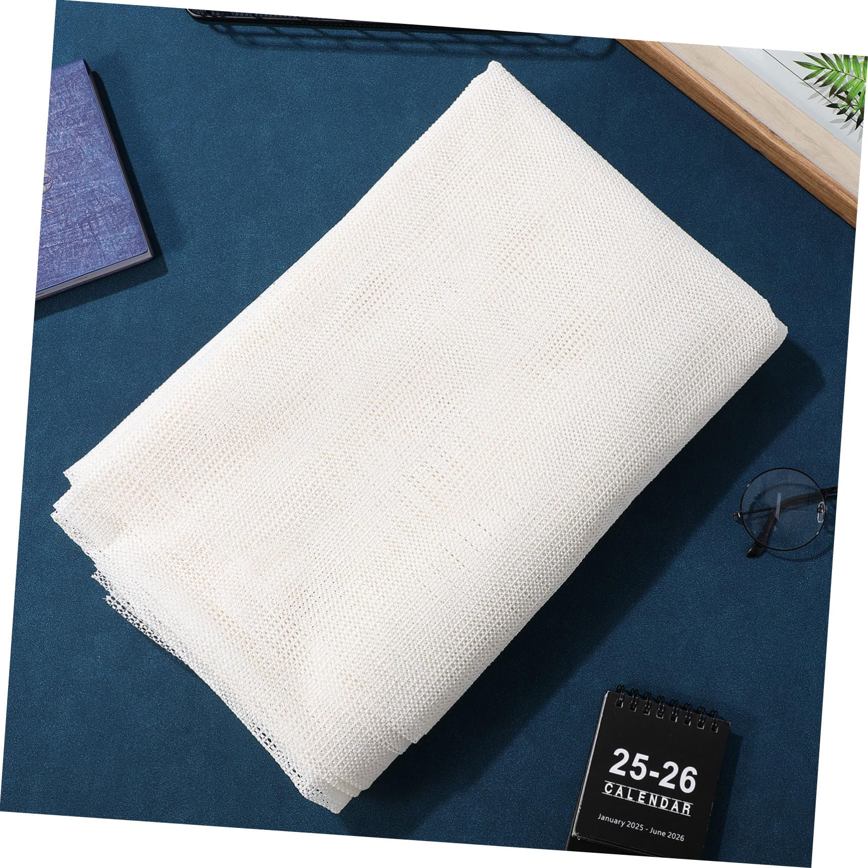 Gatuida Tapis et Empêche Le Glissement Antidérapant 200x300 Cm Blanc en PVC Protège Les Sols en Bois Dur pour Tapis de Couloir et Escalier