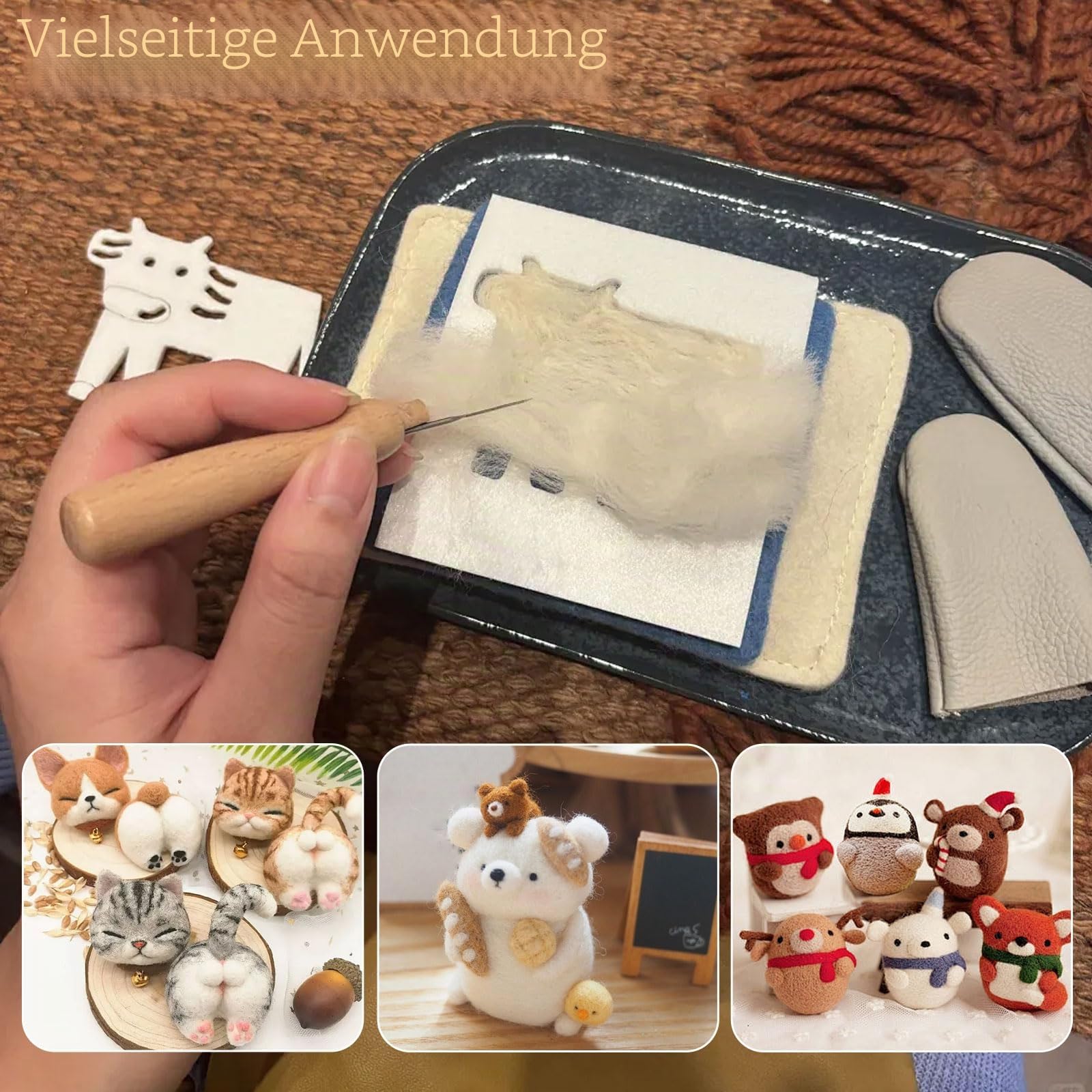 Kardiermaschine, Manuelle Wollkardiermaschine mit Bakelit-Sockel, Schnelles Farbmischen, Kämmen, Spinnen, Wollfaser-Trommelkardiermaschine für DIY-Basteln Filztiere Herstellen
