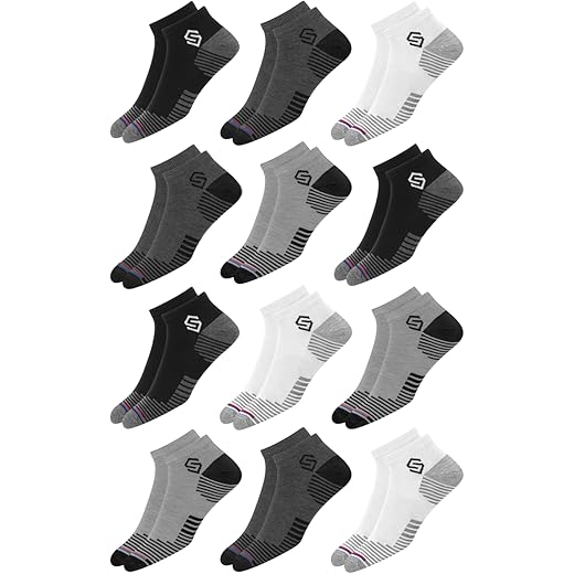 SWAGR Sports Cotton Ankle Socks Pack of 12