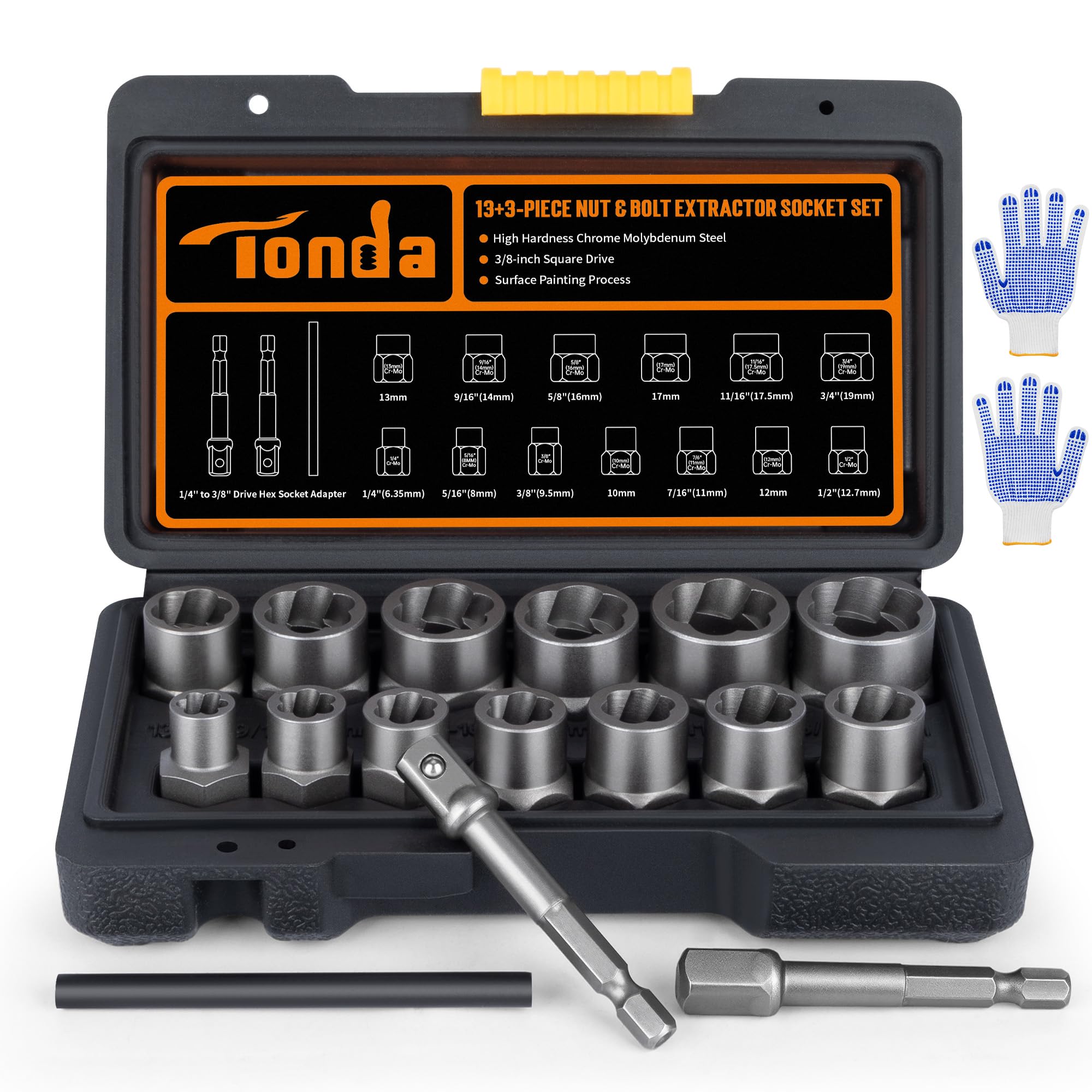 Tonda Bolt Extractor Kit - Remove Stripped Bolts -1
