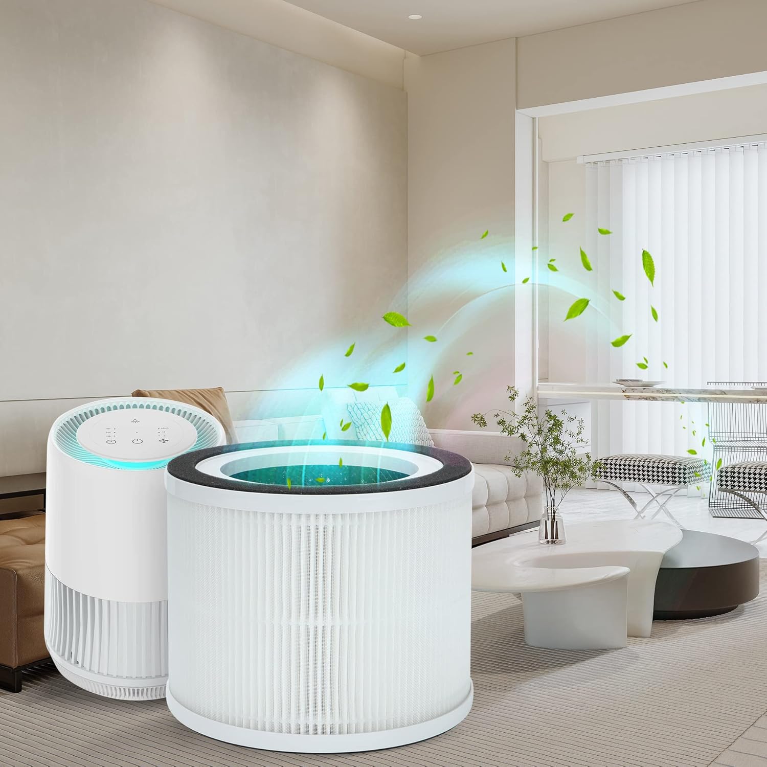 2-Pack H06 Replacement Filter, Compatible with HIMOX Purifier H06/Afloia Gala Purifier/Compass Home Small Room Purifier, 3-in-1 Filters