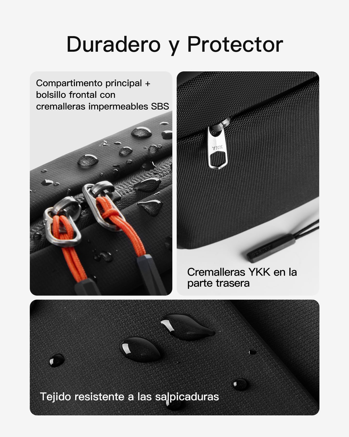 Inateck Sling Bag X-Pro, Bolso de hombro y cruzado expandible y multifuncional para electrónicos con 16 Compartimentos y Bolsillo con Bloqueo RFID, Ideal para Viajes, Desplazamientos, Deporte y Ocio