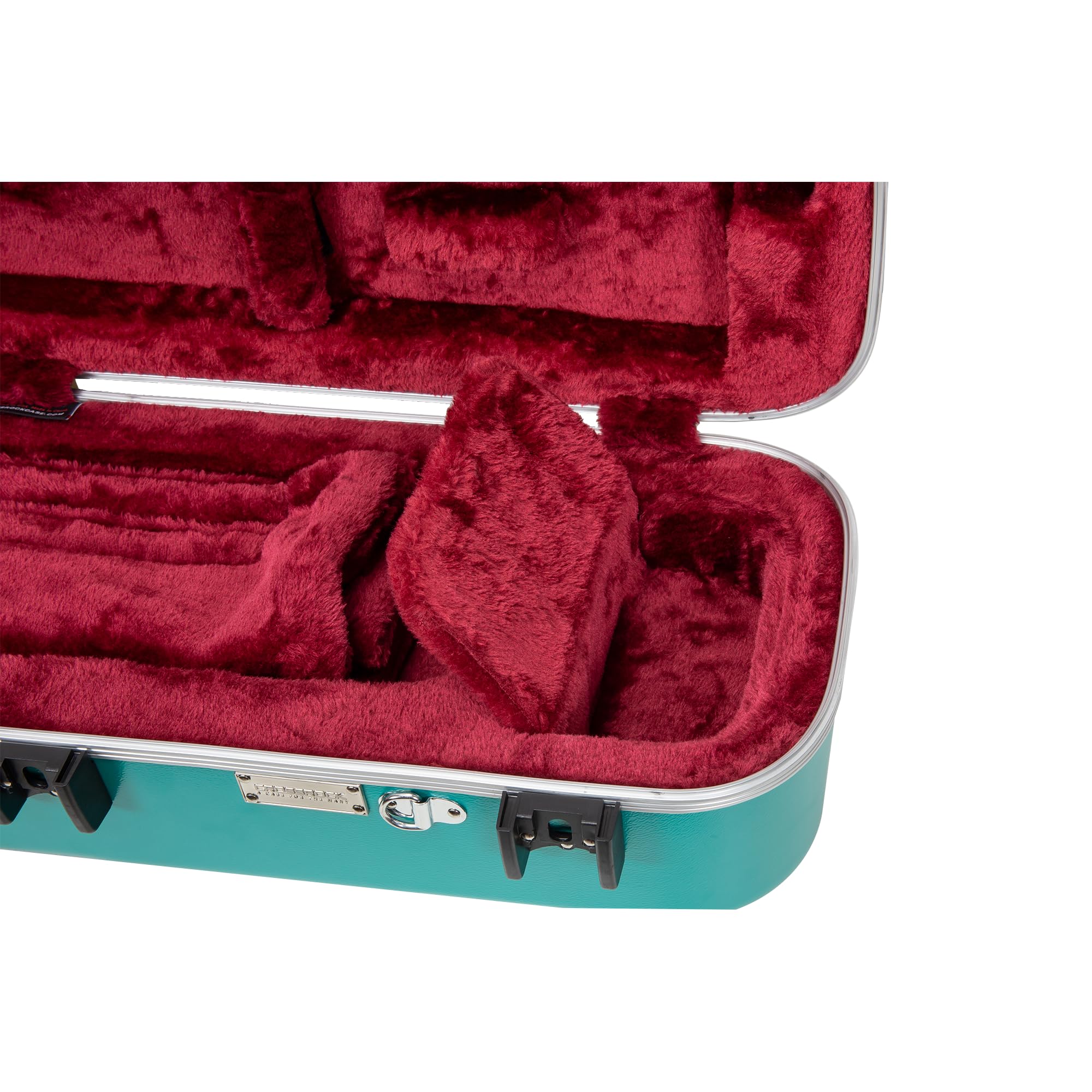 Crossrock Funda para clarinete, carcasa rígida de fibra de vidrio, correas de mochila, Azul menta, Trombone, Trombón