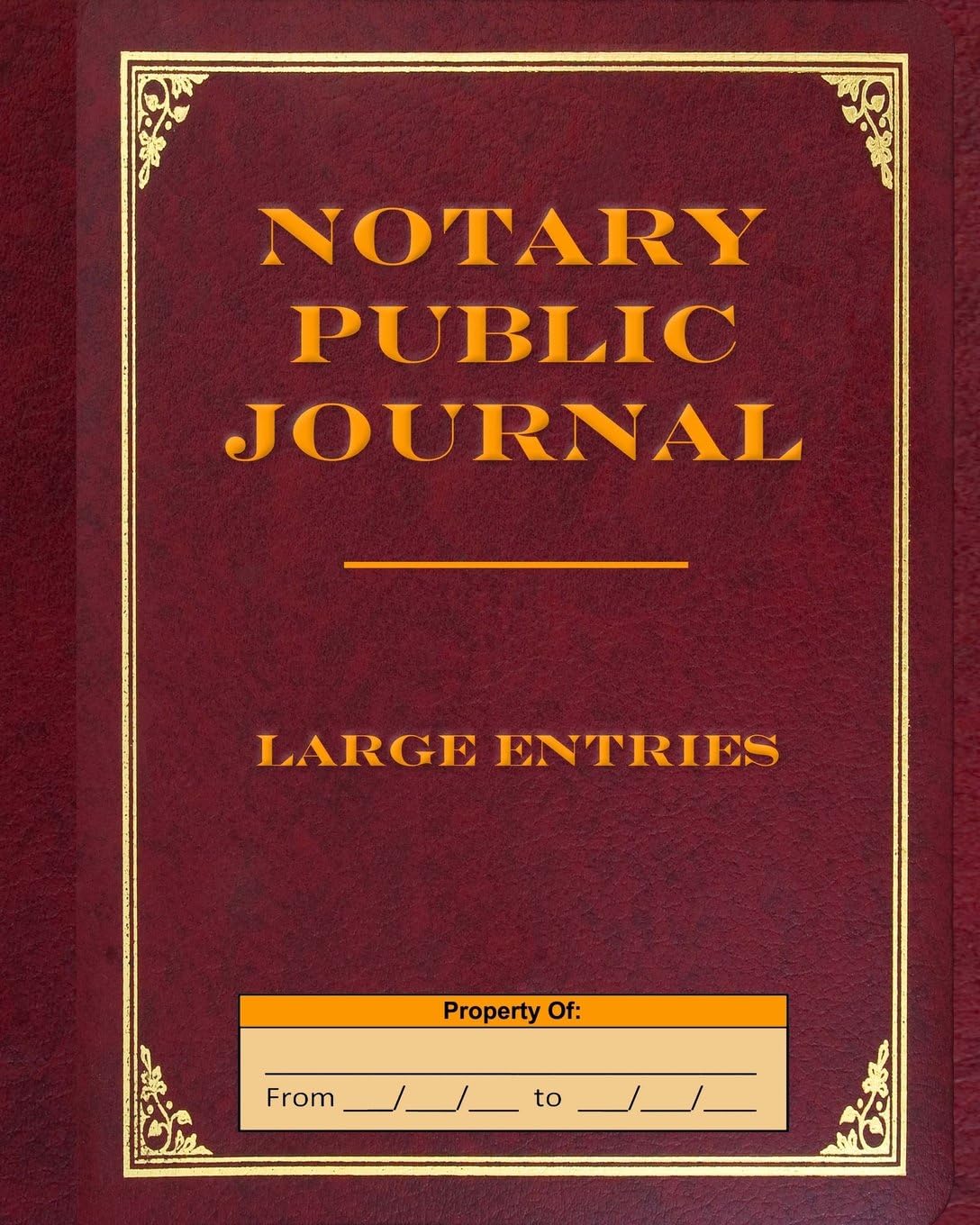 Notary Public Journal Large Entries Paperback – May 7, 2014
