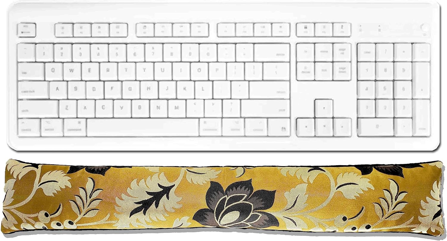 Handmade Keyboard Wrist Rest Pad - Flax Seed Fill - Unscented - Blue Lagoon - TWR-BL