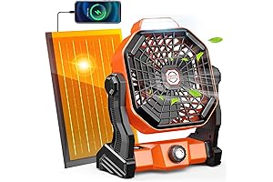 10800mAh Solar Powered Fan: Outdoor Camping Necessity