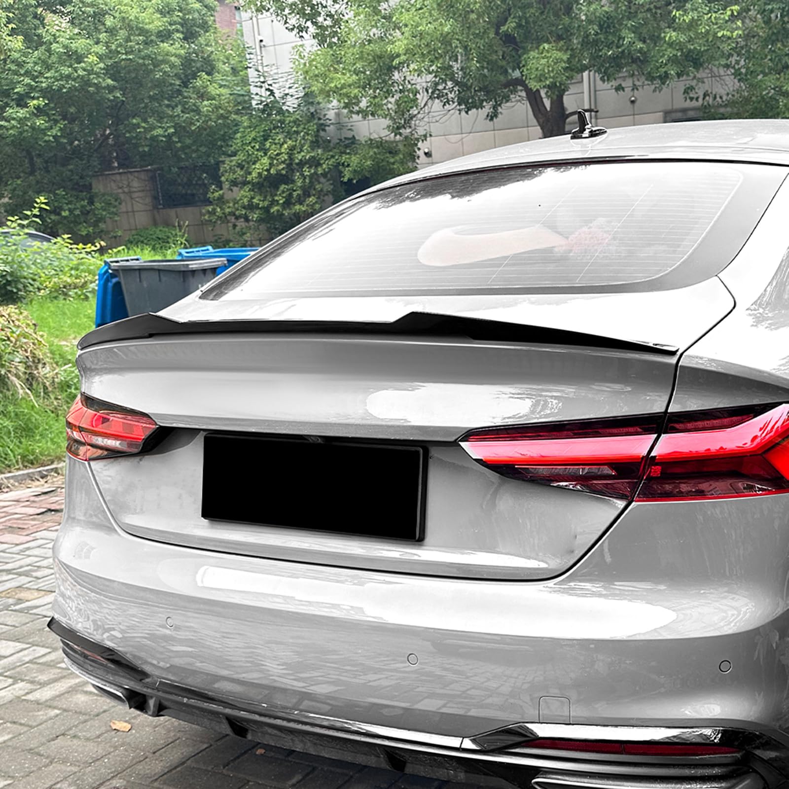 Spoiler Posteriore per Bagagliaio, Aletta per Tetto, Compatibile con Audi A5 F5 Sportback 2017-2024, Look Carbonio Nero Lucido