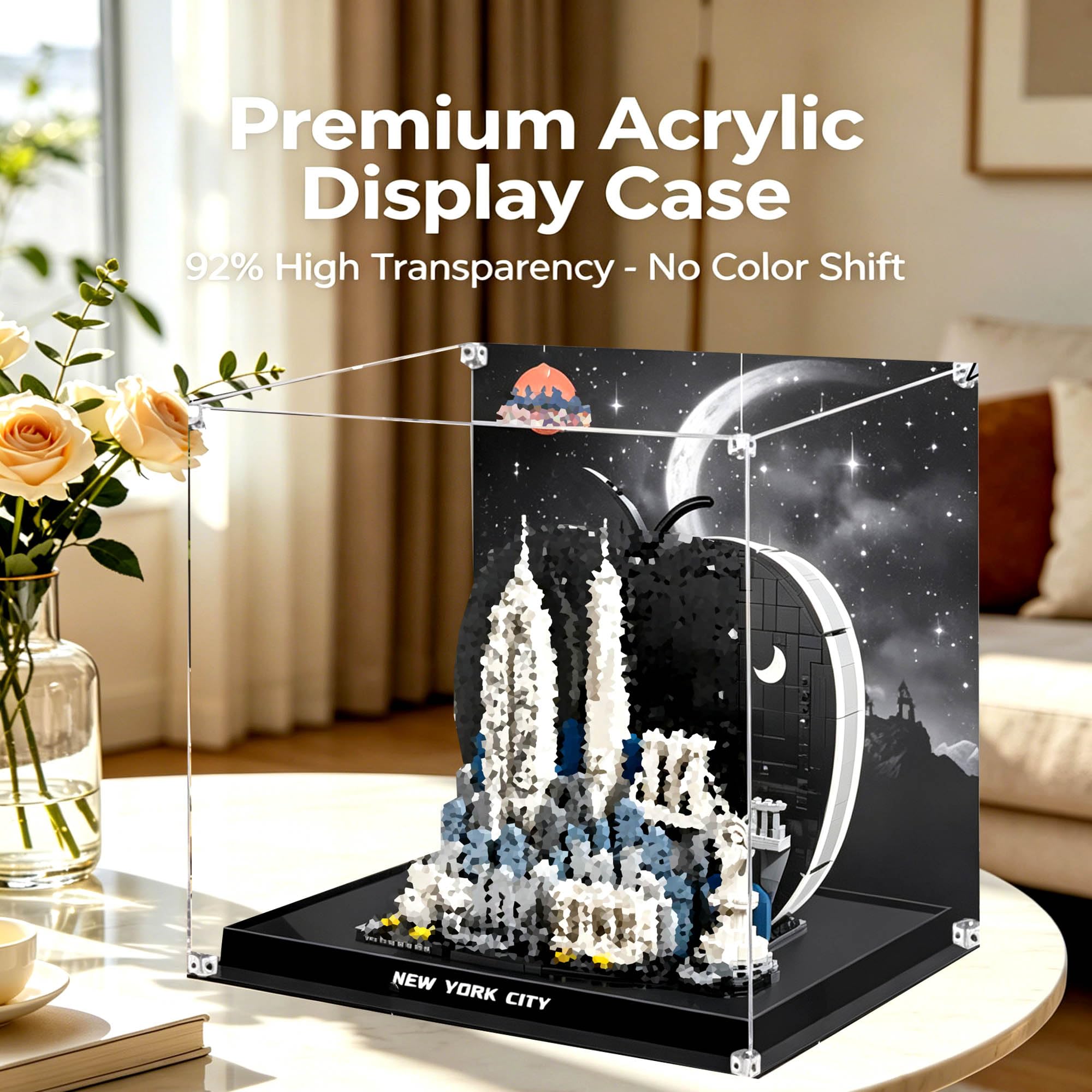 Vetrina compatibile con Le-go 21066 Big Apple Sets (stile C)