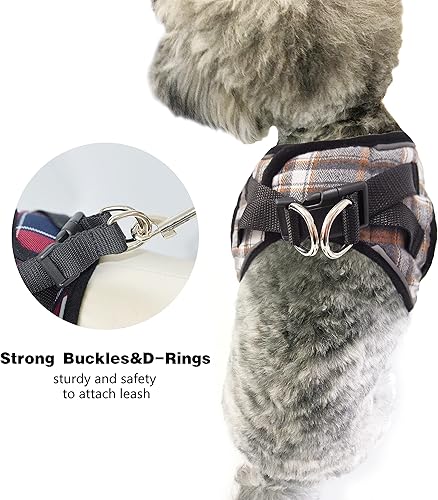 Miniatura 4 de Arnés de malla suave para perro, ajustable sin tirones, reflectante, cómodo chaleco para mascotas para perros (rosa, pequeño)