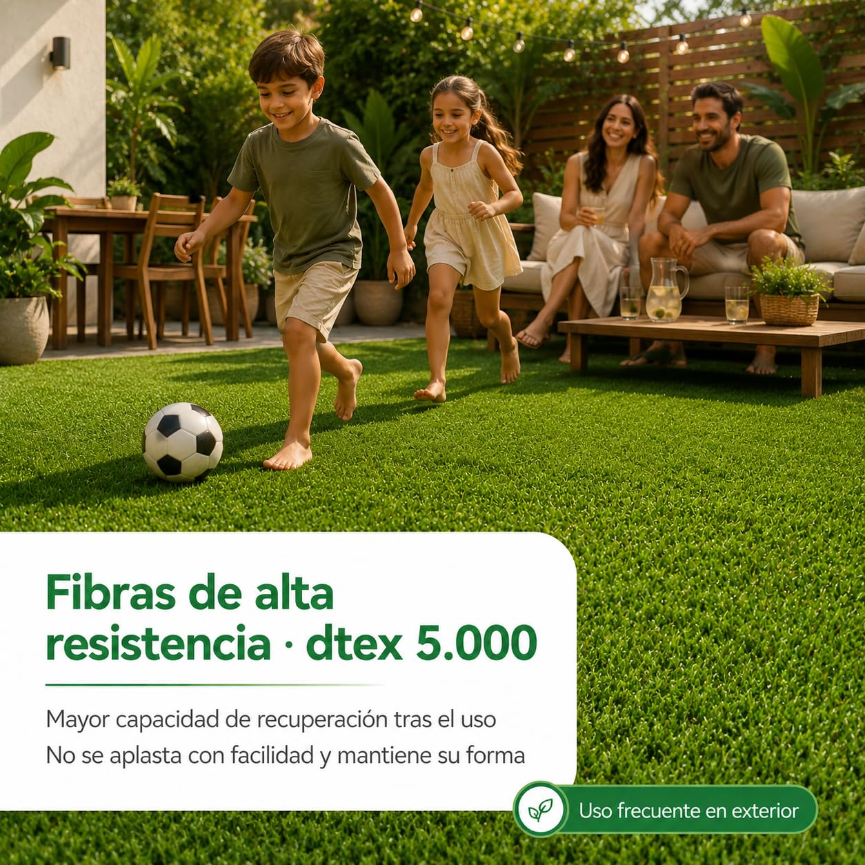 Césped Artificial Premium 25mm, Rollo de 2x10 Metros, Modelo Brasil, 13.650 Puntadas, 5.900Dtex. Máximo Realismo, Alta Densidad, Ideal para Exteriores, Piscinas, Terrazas y Jardín