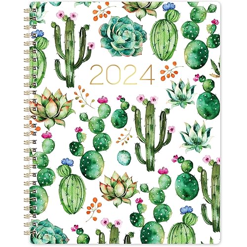 2024 Planner - Planner 2024, Jan.2024 - Dec.2024, 2024 Planner Weekly and Monthly with Tabs, 8" x 10", Flexible Cover, Thick Paper, Twin-Wire Binding, Perfect Daily Organizer