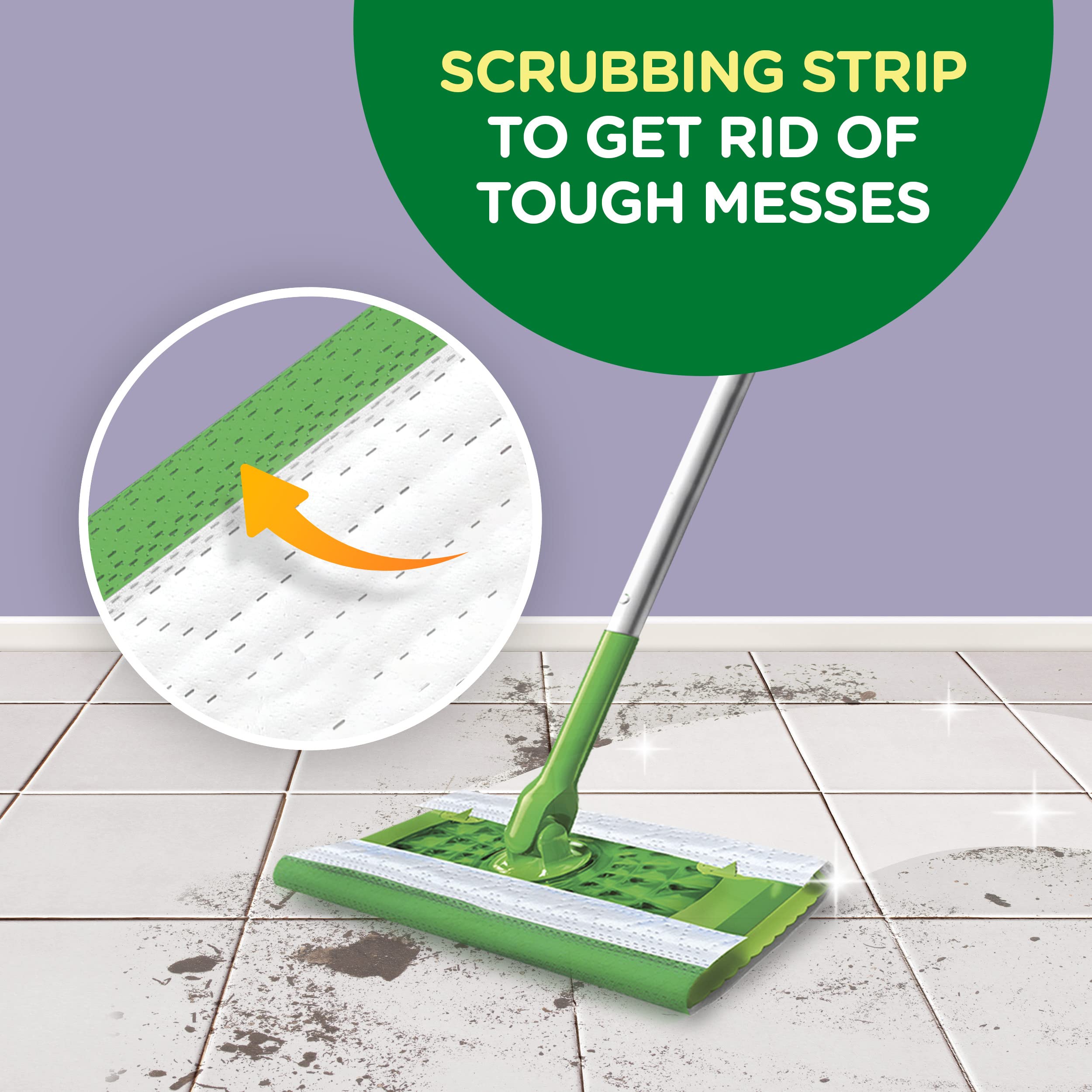 P&G Swiffer - Juego de 6 recambios de almohadilla de limpieza húmeda, aroma fresco de ventana abierta, 24 piezas