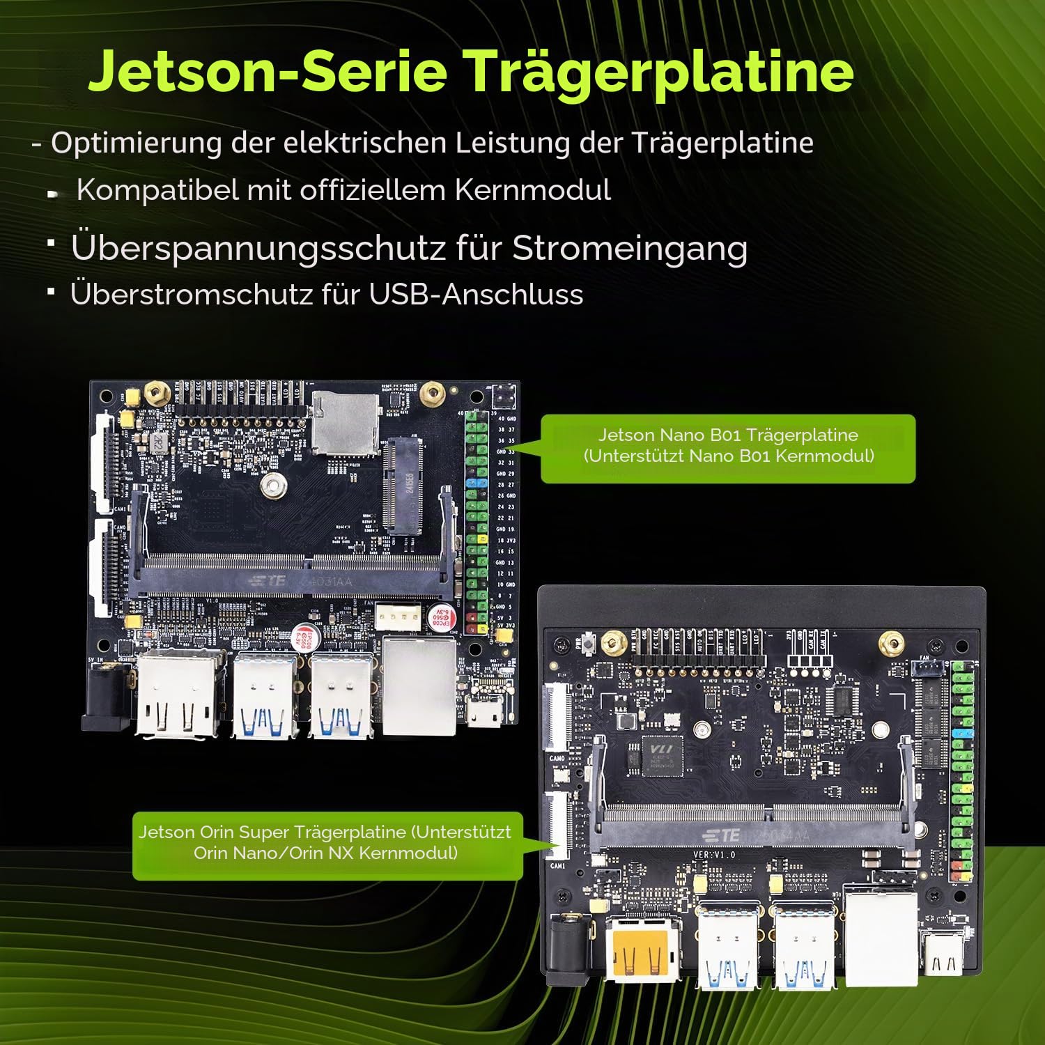 Yahboom Jetson-Orin Super Carrier Board AI Development Board Based On Jetson-Orin Nano and Orin NX Core Module (Orin-Super Carrier Board)