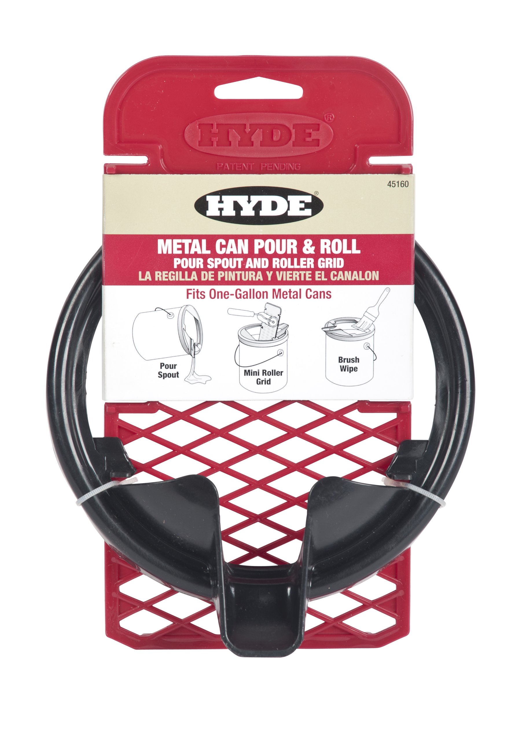 Hyde 45160 Metal Can Pour and Roll, Pour Spout and Roller Grid, Fits 1 Gallon Cans