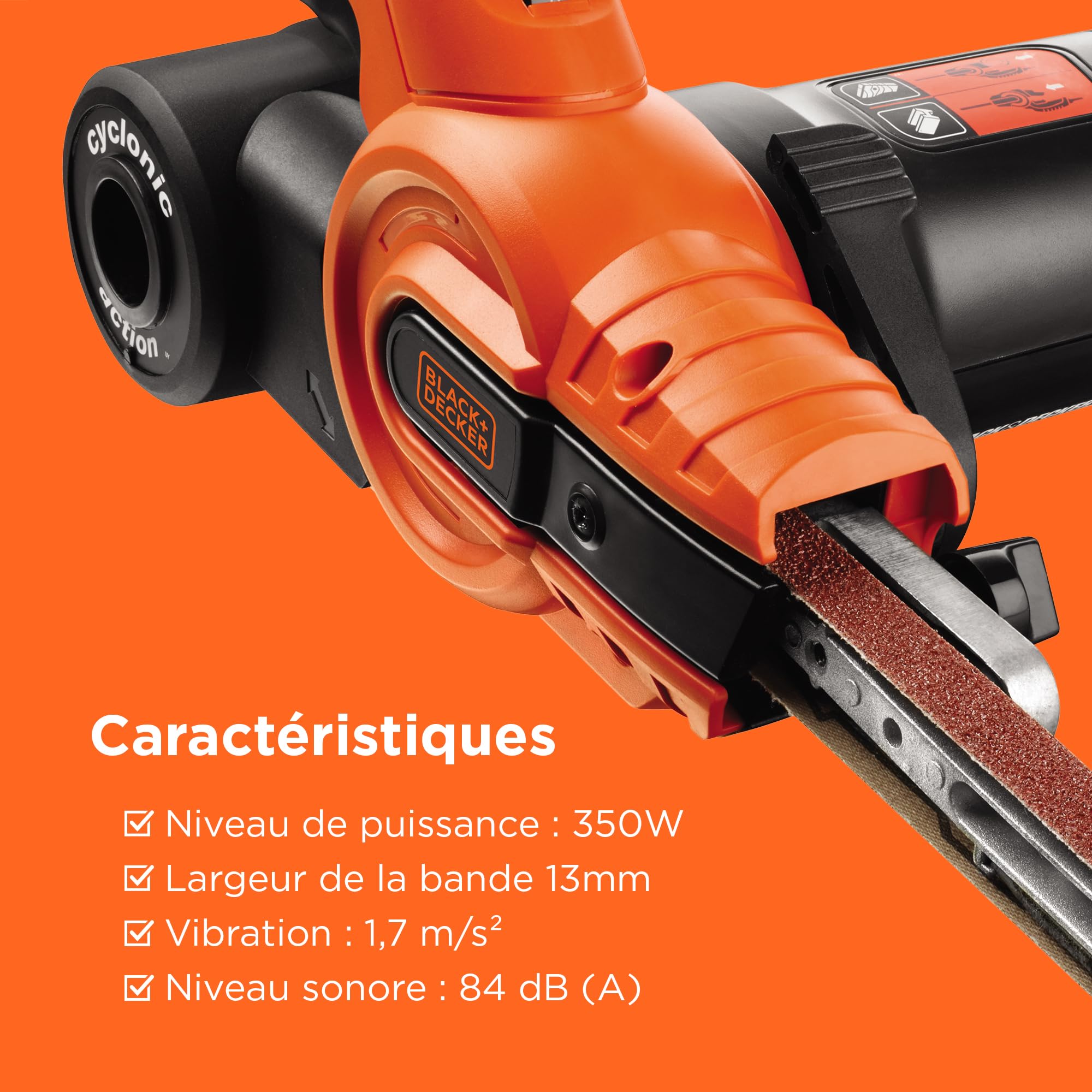 BLACK+DECKER Lime électrique action cyclonique 350 W, KA900E-QS
