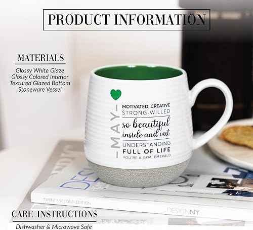 Miniatura 2 de Pavilion - Taza de café de cerámica de cerámica con signo astrológico de 17 onzas, regalos de astrología, color verde