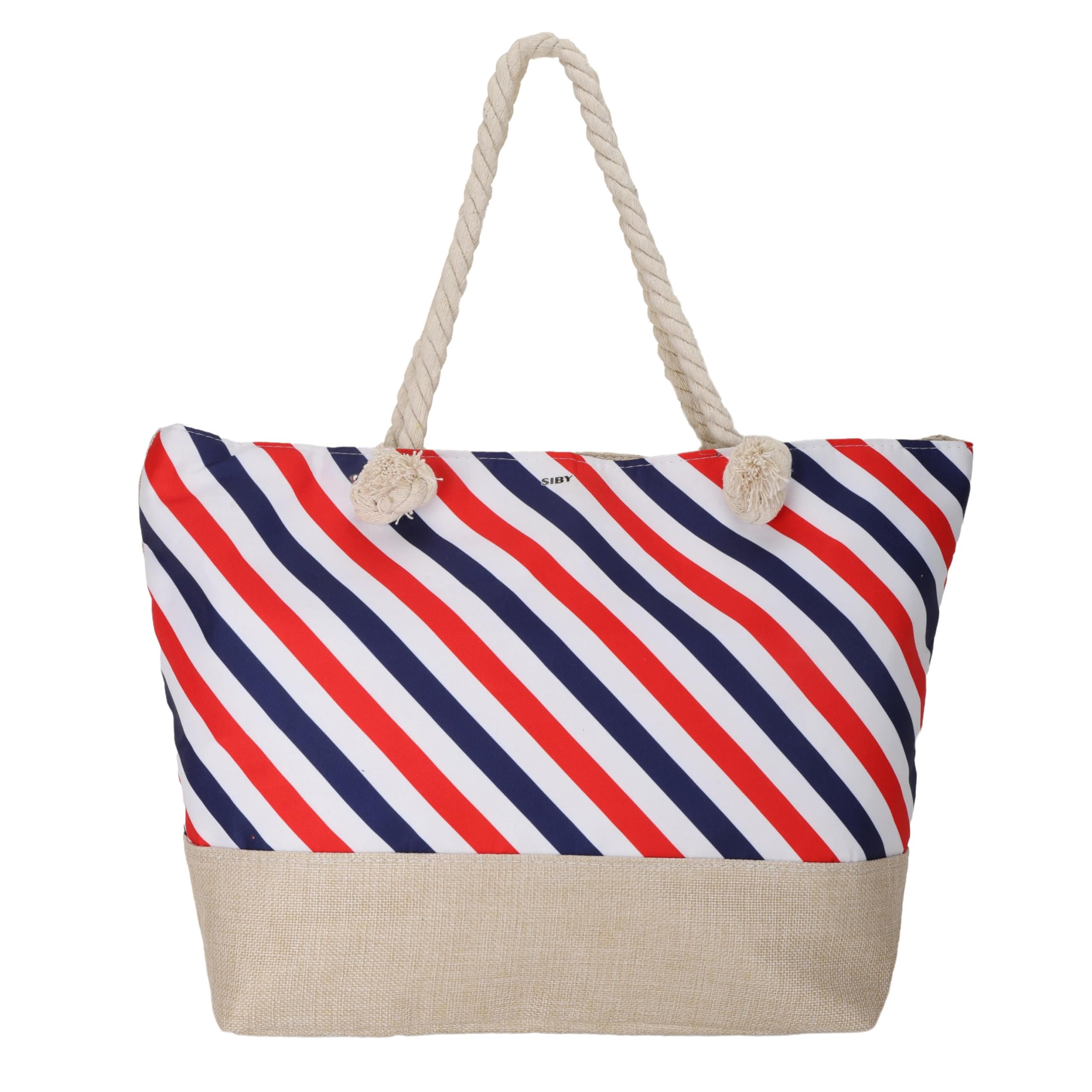 SIBY Tote Bag - Canvas Rope Handle Bag with Zipper Closure, Spacious Interior Pocket - Modern Style, Ideal for All Occasions (B0CRTNR5QX) Amazon Price History, Amazon Price Tracker
