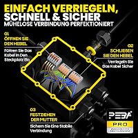 PEBA IP68 Vízálló Kötődoboz 5 Bemenettel - Kültéri Elektromos Elosztó Fekete Műanyag Házban, Kerti és Kültéri Világításhoz, -40°C - 105°C 4
