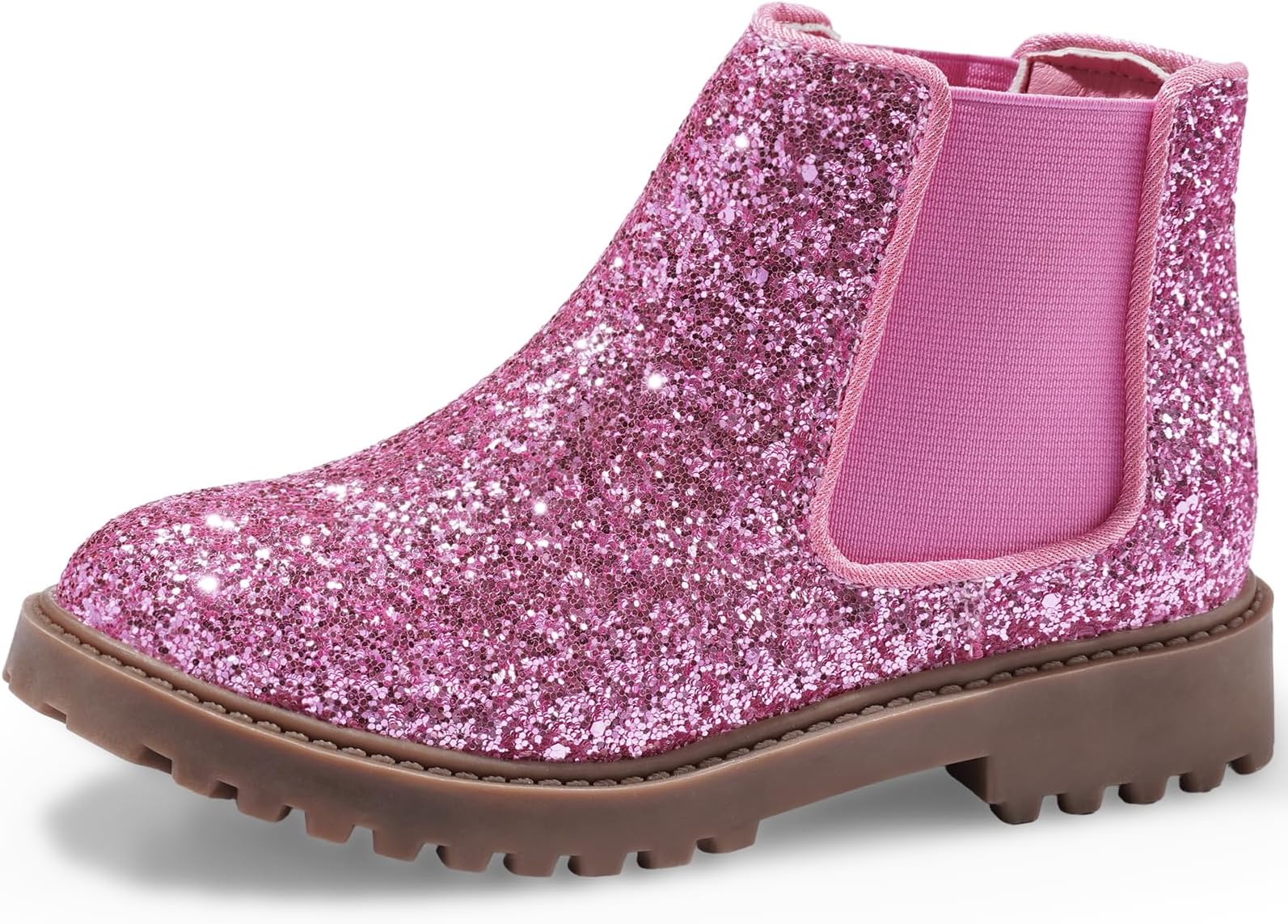 Girls Boots Kids Ankle Boots Zipper School Shoes Elegant Big Kid Fashion Winter Boots Zip-up Short Flat Bootie for Junior/Yourth