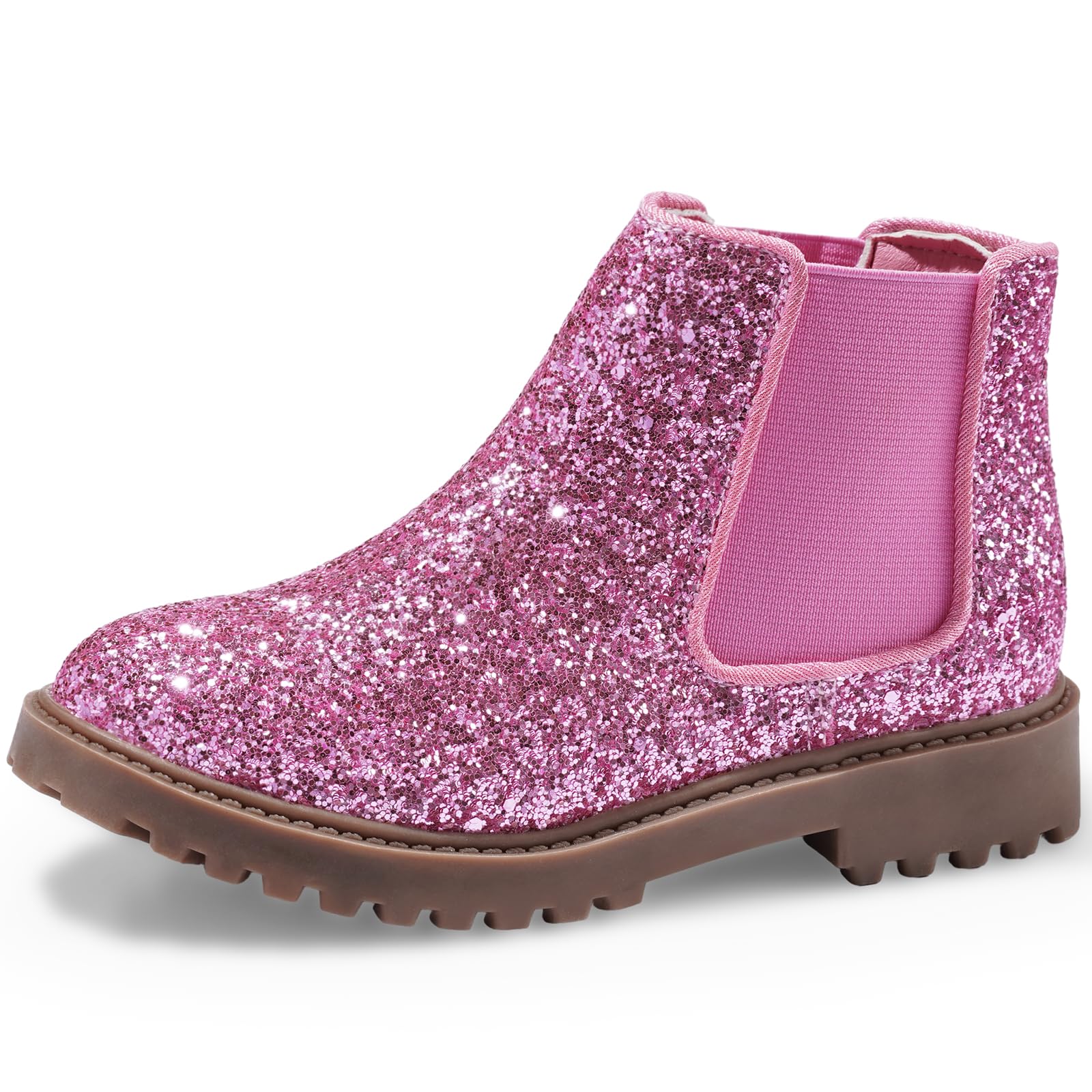 Harvest LandGirls Boots Kids Ankle Boots Zipper School Shoes Elegant Big Kid Fashion Winter Boots Zip-up Short Flat Bootie for Junior/Yourth