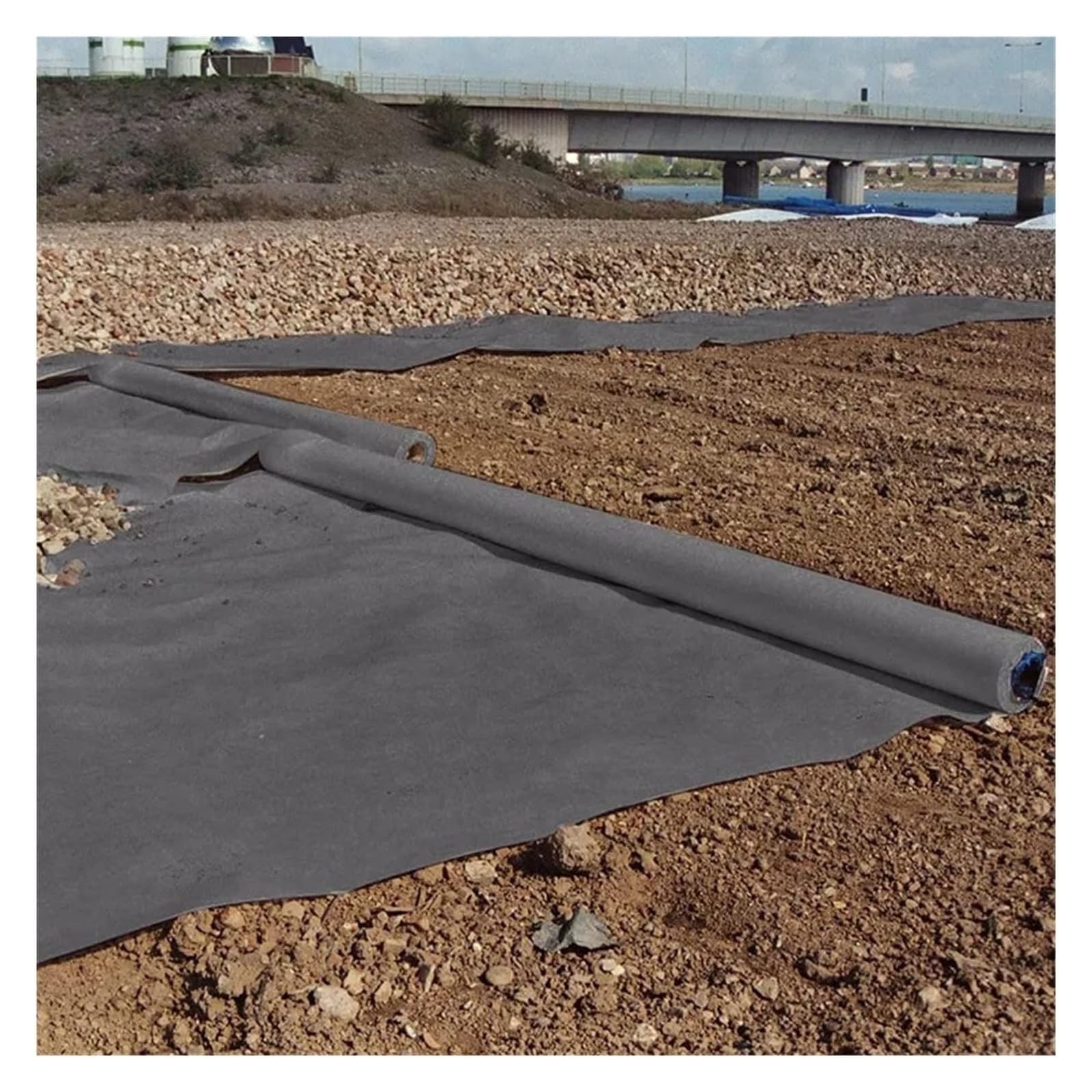 HHOZsafety Weed control fabric, Geotextile Driveway Underlayment Garden Weed Barrier Landscape Drainage Black 1m/1.5m Wide(1.5mx40m/4.9ftx131.2ft)