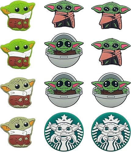 12 piezas de cuentas focales de silicona lindas de anime sueltas accesorio para bricolaje, llaveros, pulseras, collares, bolígrafos, cordón (Yo Da)