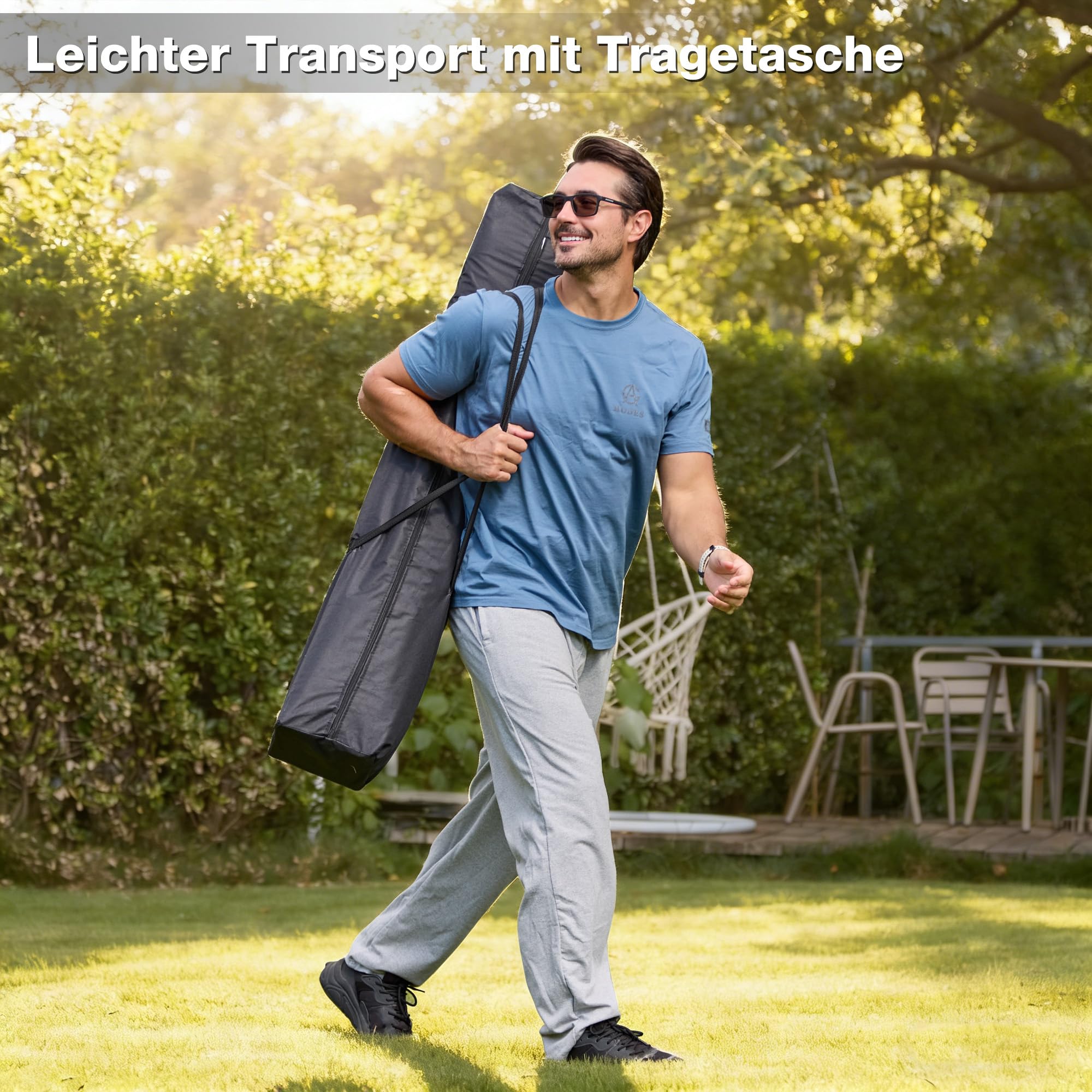 Pavillon 3x3 Faltbar mit Seitenwänden, Faltpavillon Wasserdicht | Pop up Pavillon Stabil Winterfest, Partyzelt mit 4 Gewichte Höheverstellbar, UV Schutz, für Camping Party Garten, Weiß