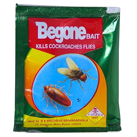 ASKAB Household Insecticide for Control of Flies & Cockroaches Begone Bait ((20 Gram, Pack of 5)
