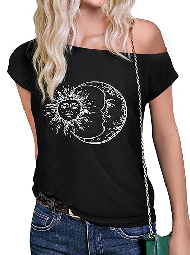 Remidoo Women Off The Shoulder Tops Short Sleeve T-Shirt Casual