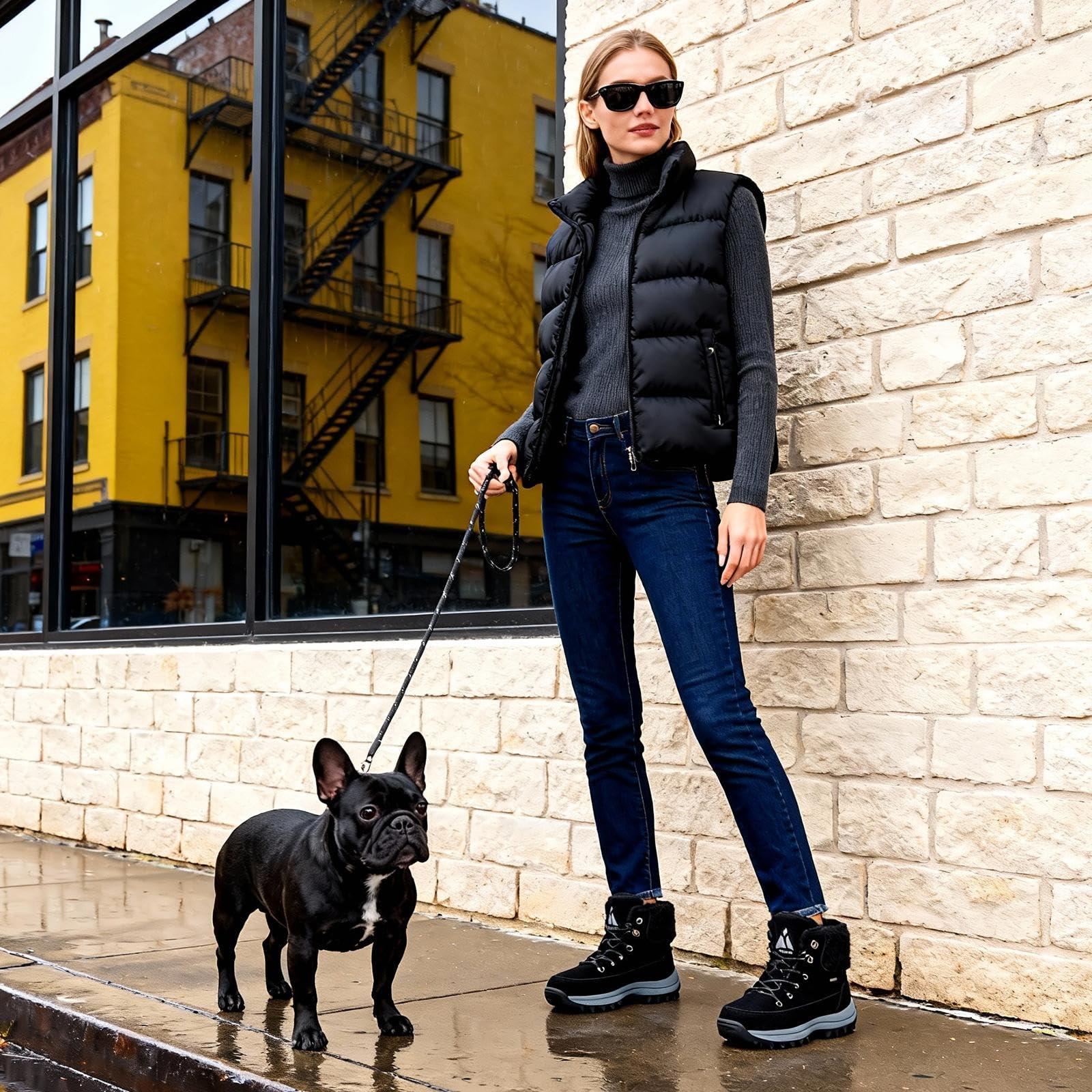 Mishansha Scarpe Invernali Donna Calde Antiscivolo Scarponcini da Neve EU 36-42