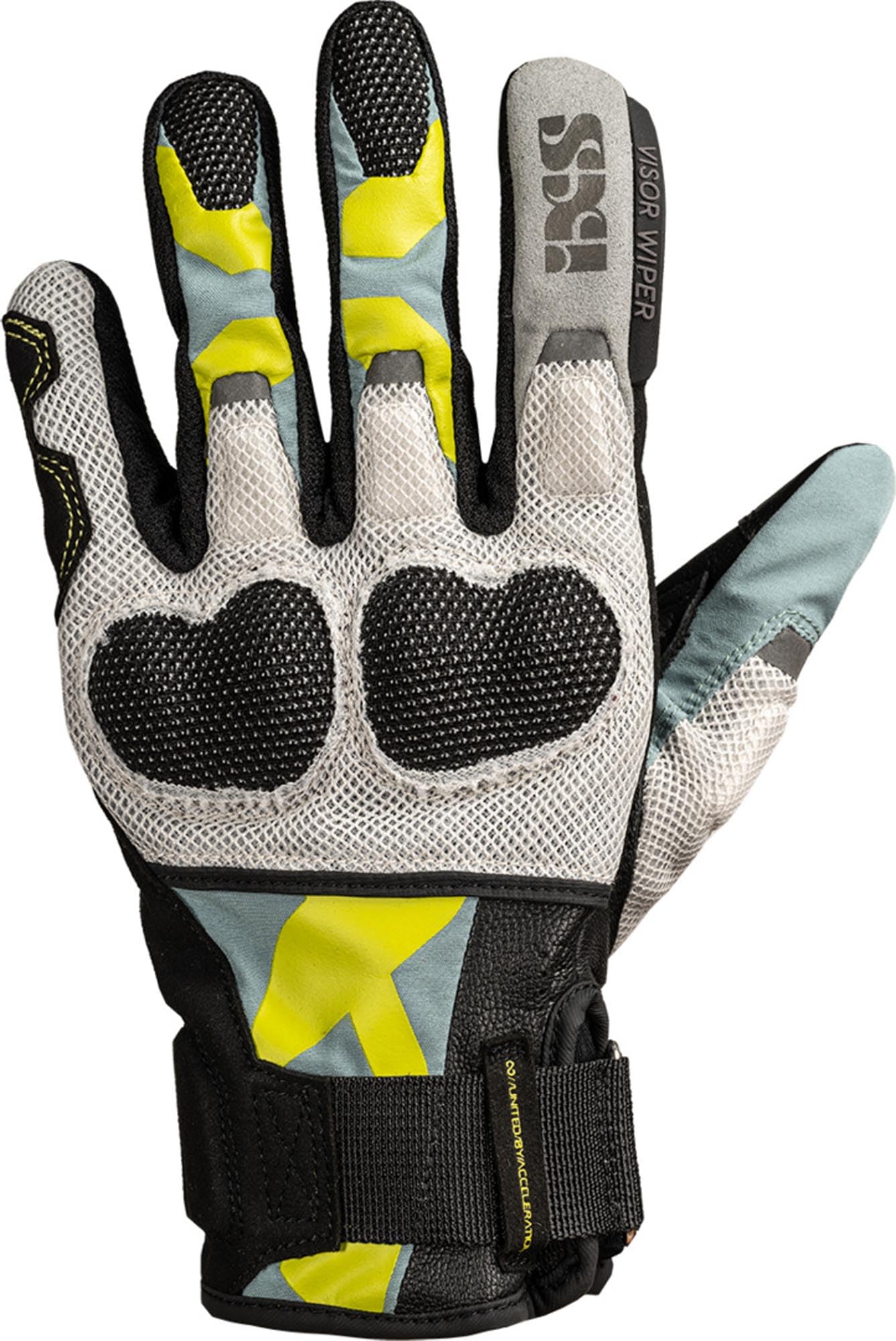 IXS Venture-Air 1.0 Damskie rękawice motocyklowe, czarny/niebieski/żółty, M