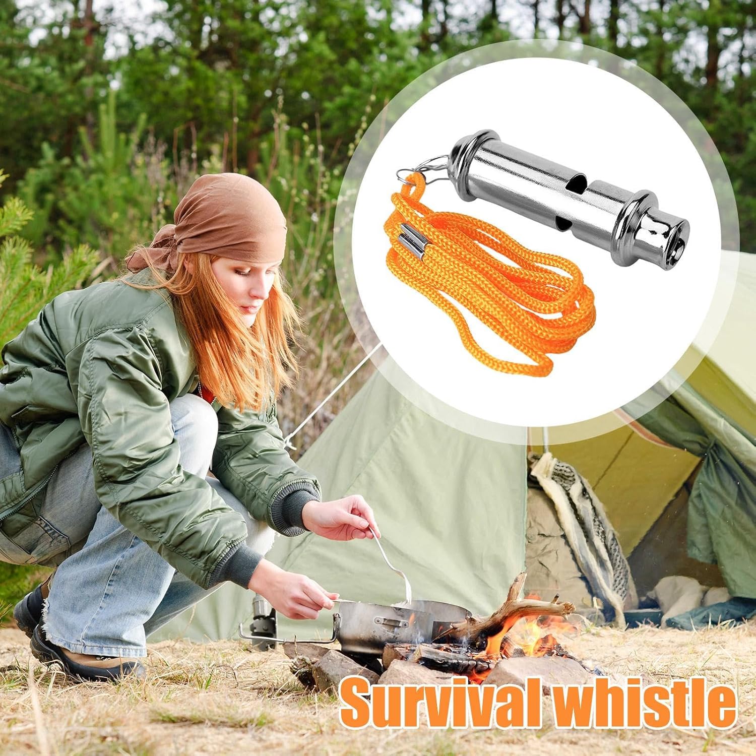 Metal Whistle - Stainless Steel Sports Whistle with Lanyard - Loud Clear Sound Metal Whistles for Referees, Coaches PE Teachers, Training Whistlee for Dog Training, Gym and Use