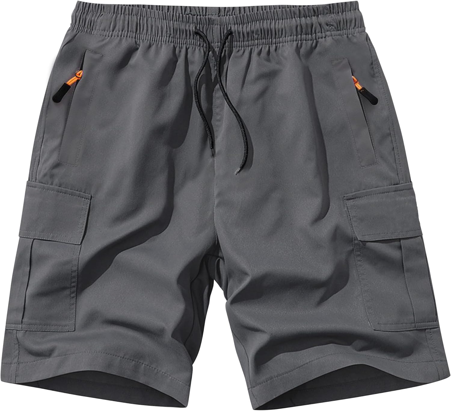 SHOOYING Boys Cargo Shorts Quick Dry Athletic Zipper Shorts Sets - Image 3