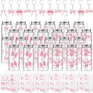Remerry 24 Set Pink Bow Party Favors Bow Themed Birthday Decorations