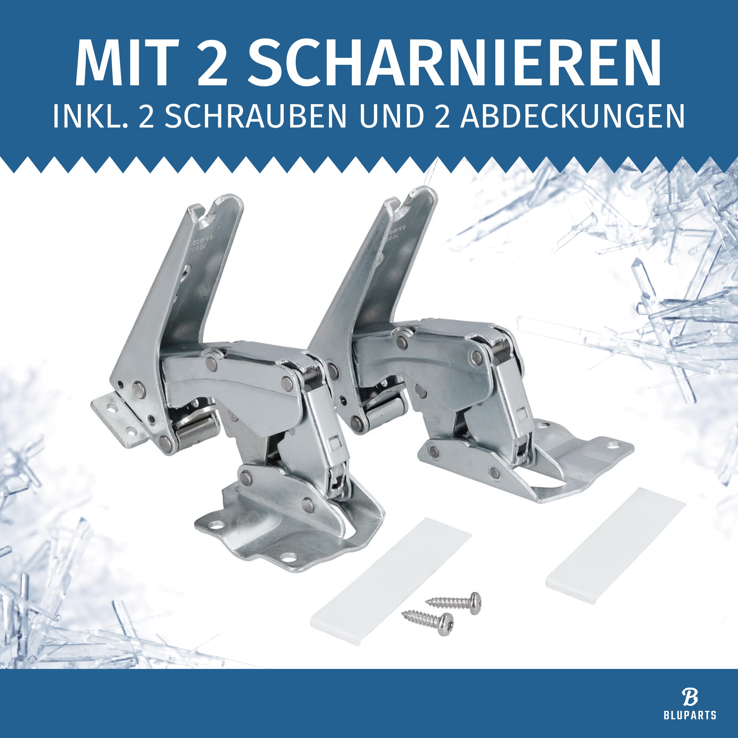 Kühlschrank Scharnier Türscharnier passend für Bosch/Siemens 00481147/481147- Flachscharnier Schleppscharnier kompatibel mit Neff, Miele, Constructa, AEG
