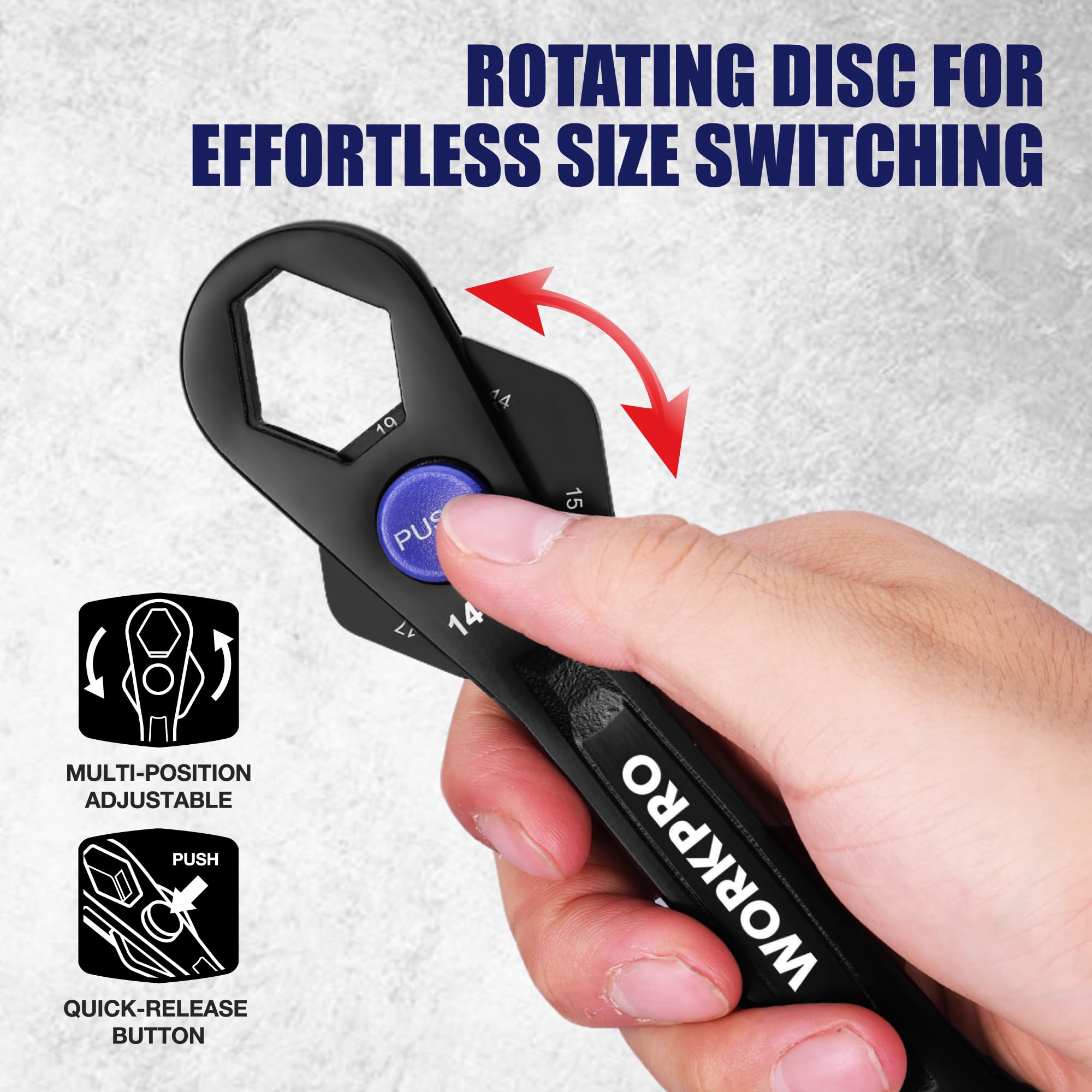 WORKPRO 2-Piece Adjustable Wrench Set - Metric & SAE -3