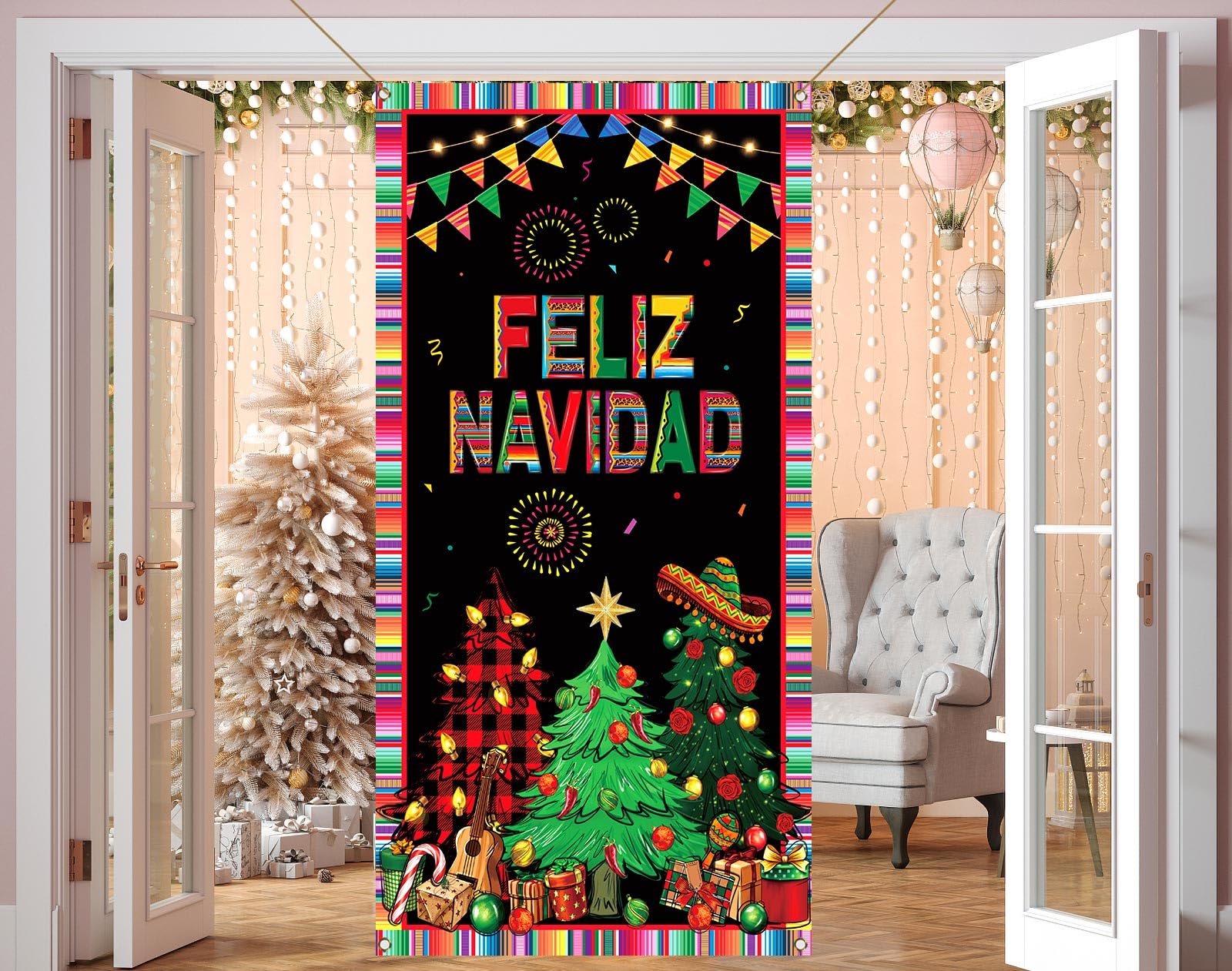 Feliz Navidad Decorations, Spanish Christmas, Merry Christmas Door...