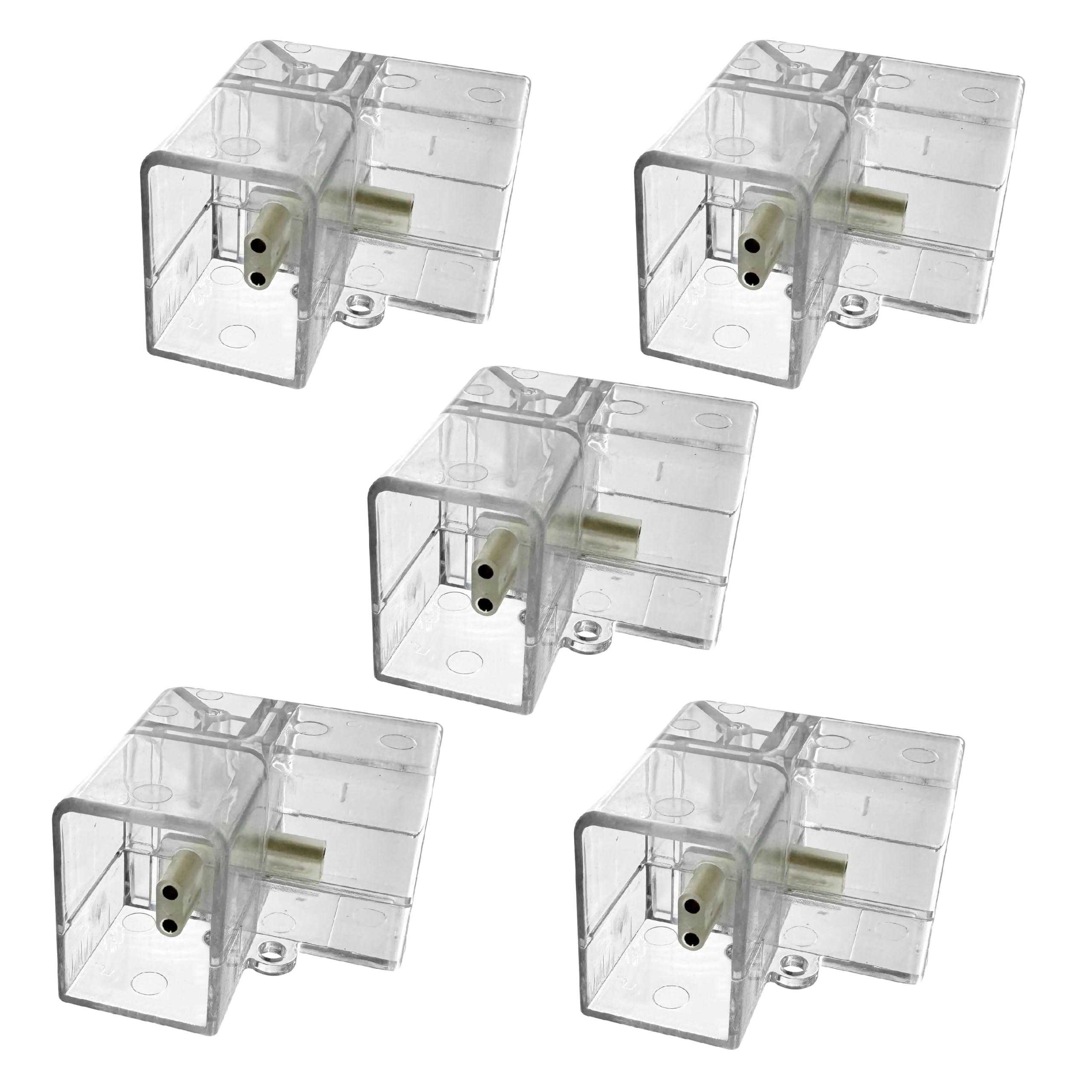 5 Pack Hexagon Garage Light Connectors 90° L-Connector 2 Pin 2 Way LED Garage Tube Copper Pin DIY Hexagon Light Accessories Replacement/Spare for Honeycomb Lighting Systems (5 Pack L Connector)