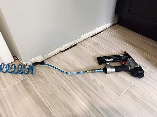 Miniatura 3 de Amflo 24-25E-RET manguera de poliuretano azul en espiral de 120 PSI, 14 pulgadas x 25 pies con extremos MNPT giratorios macho y accesorios que