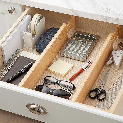 Miniatura 3 de Fabsome Paquete de 6 separadores de cajones, organizadores de bambú para ropa, calcetines, ropa interior, ropa de bebé, separadores de madera para